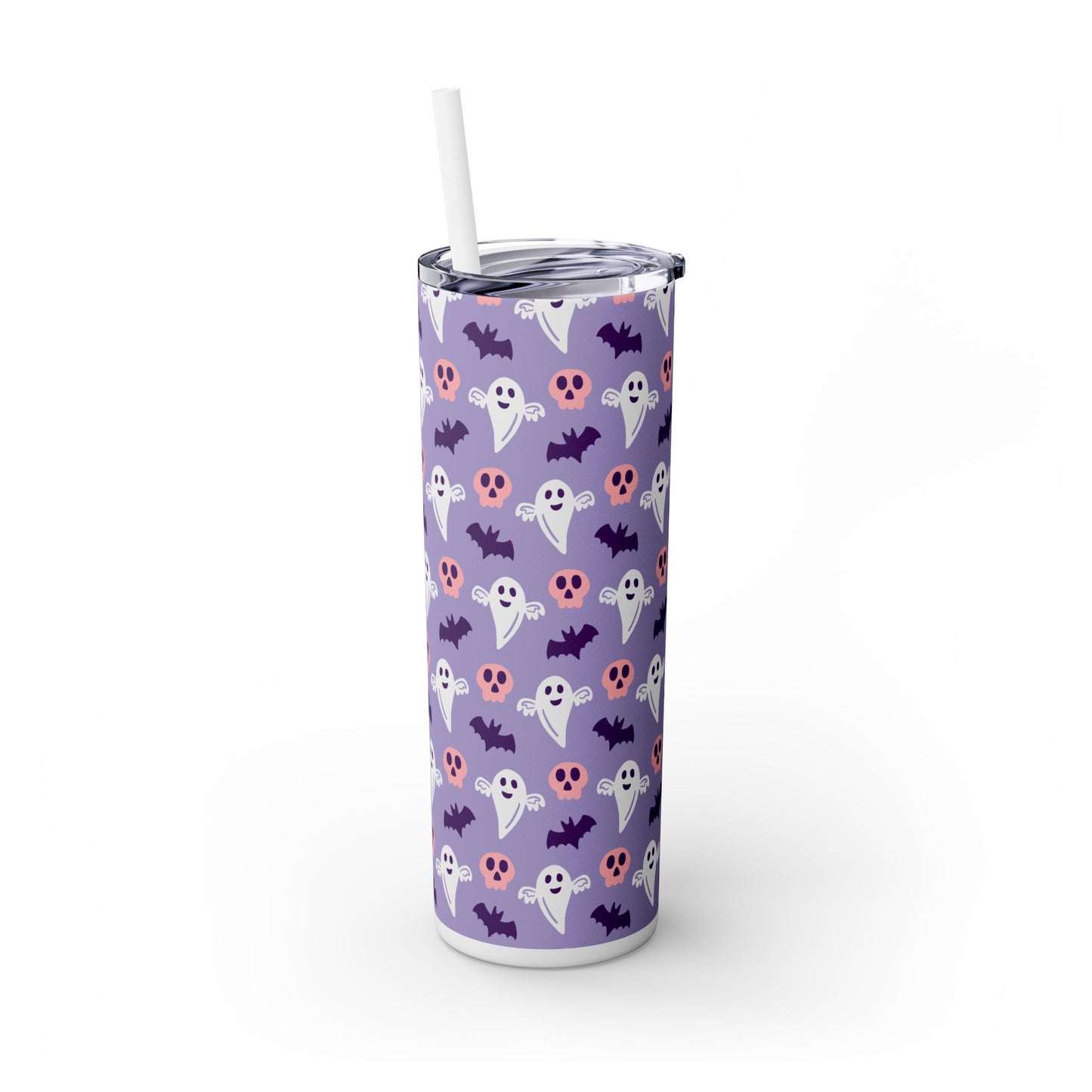 Ghost Bats, Skinny Tumbler with Straw, 20oz
