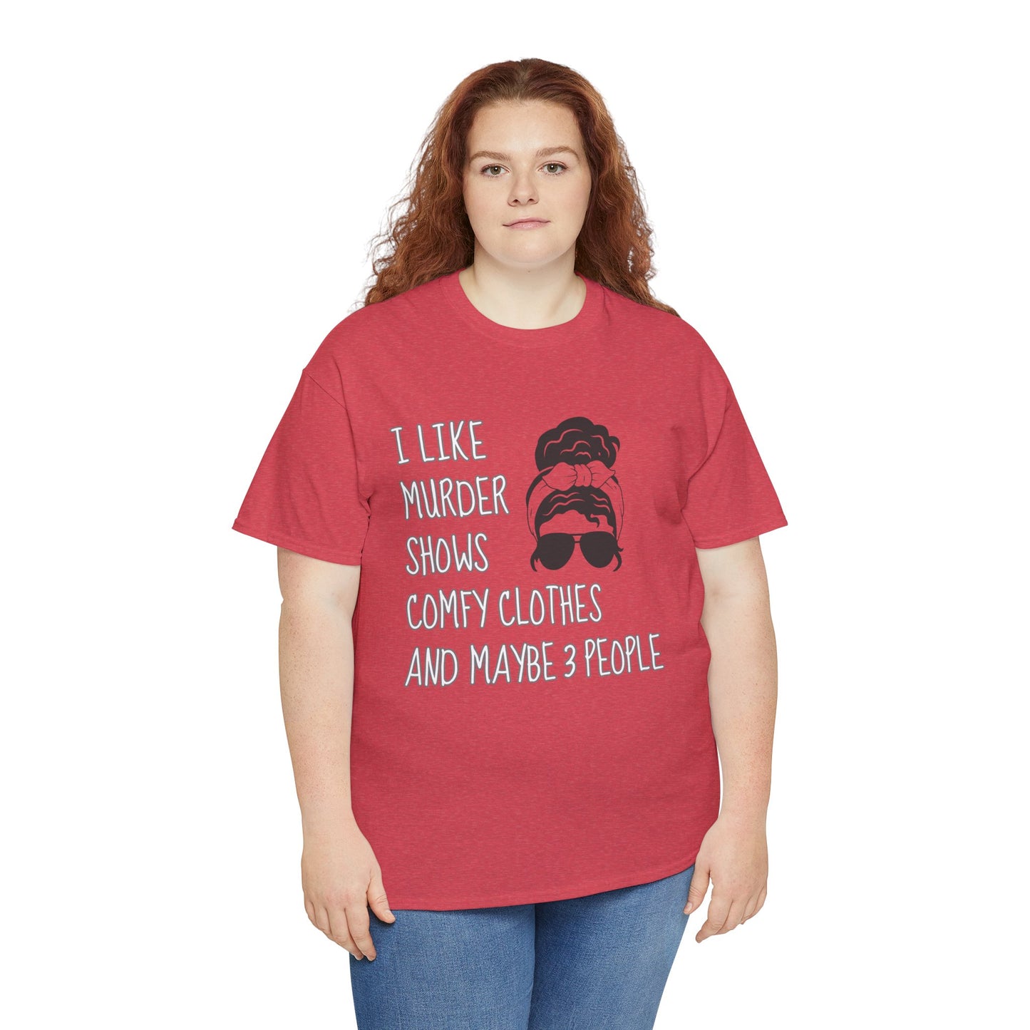 murder shows & comfy clothes, Unisex Heavy Cotton Tee