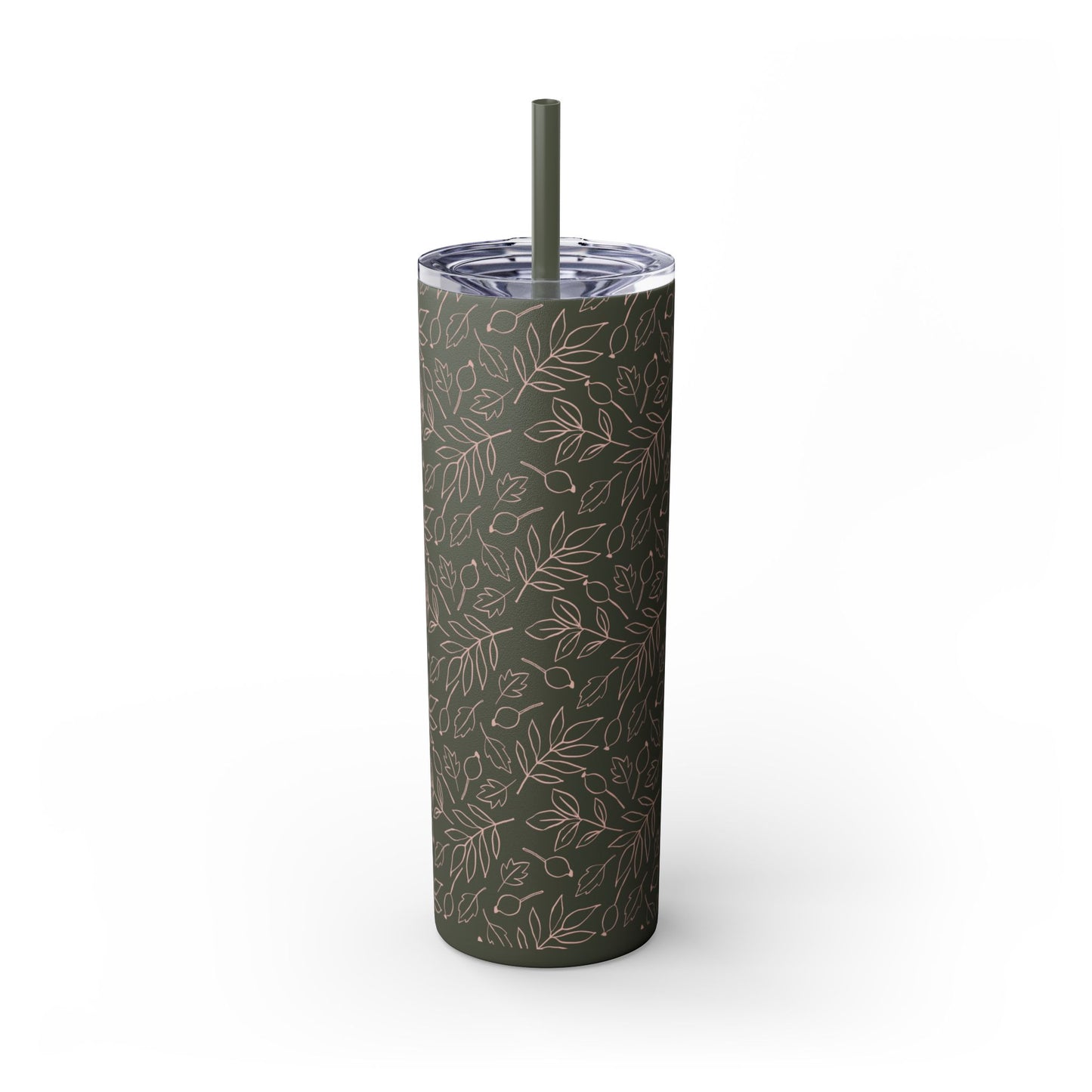 Fall Leaf, Skinny Tumbler with Straw, 20oz