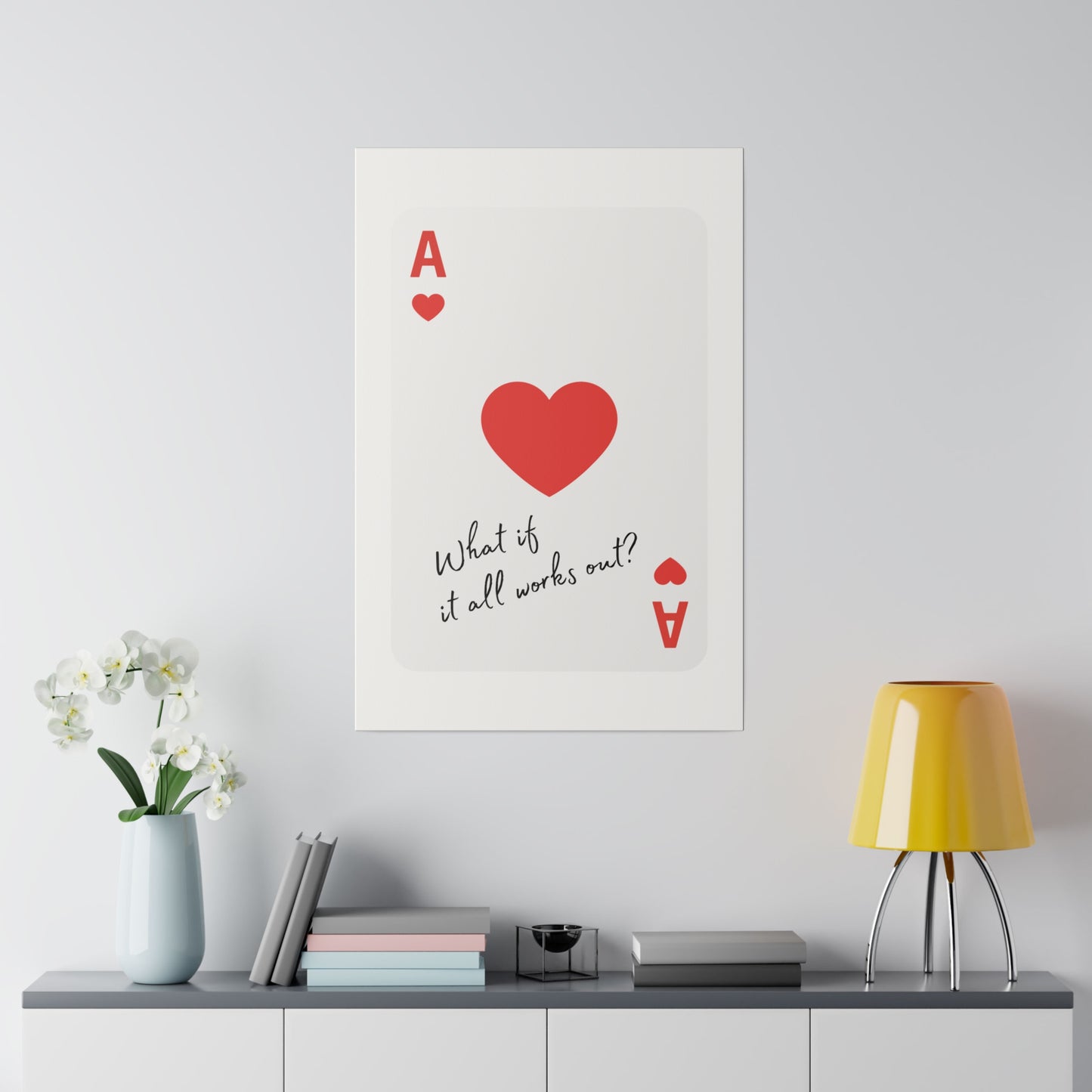 What if it all works out? Red, Matte Canvas, Stretched, 0.75"