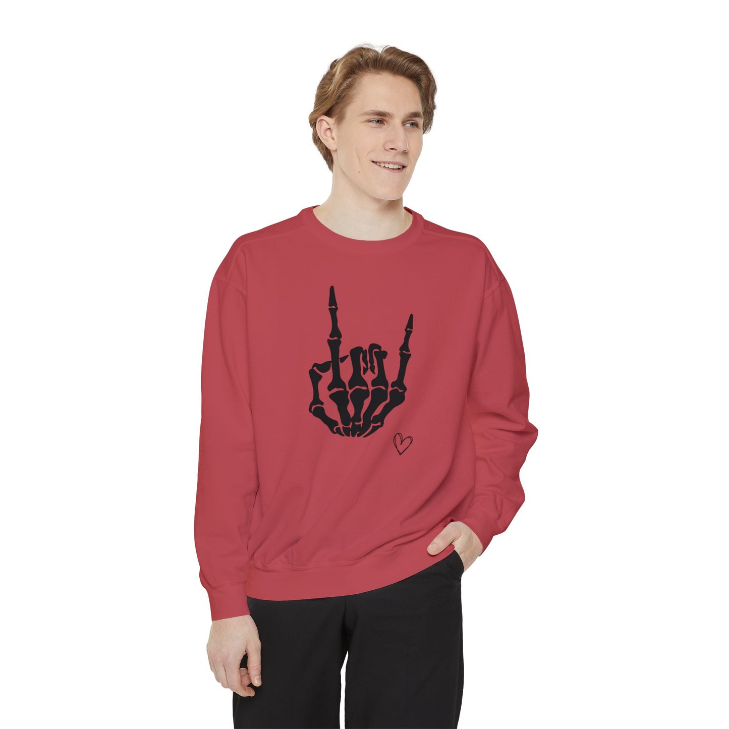 Skeleton Hand, Unisex Garment-Dyed Sweatshirt
