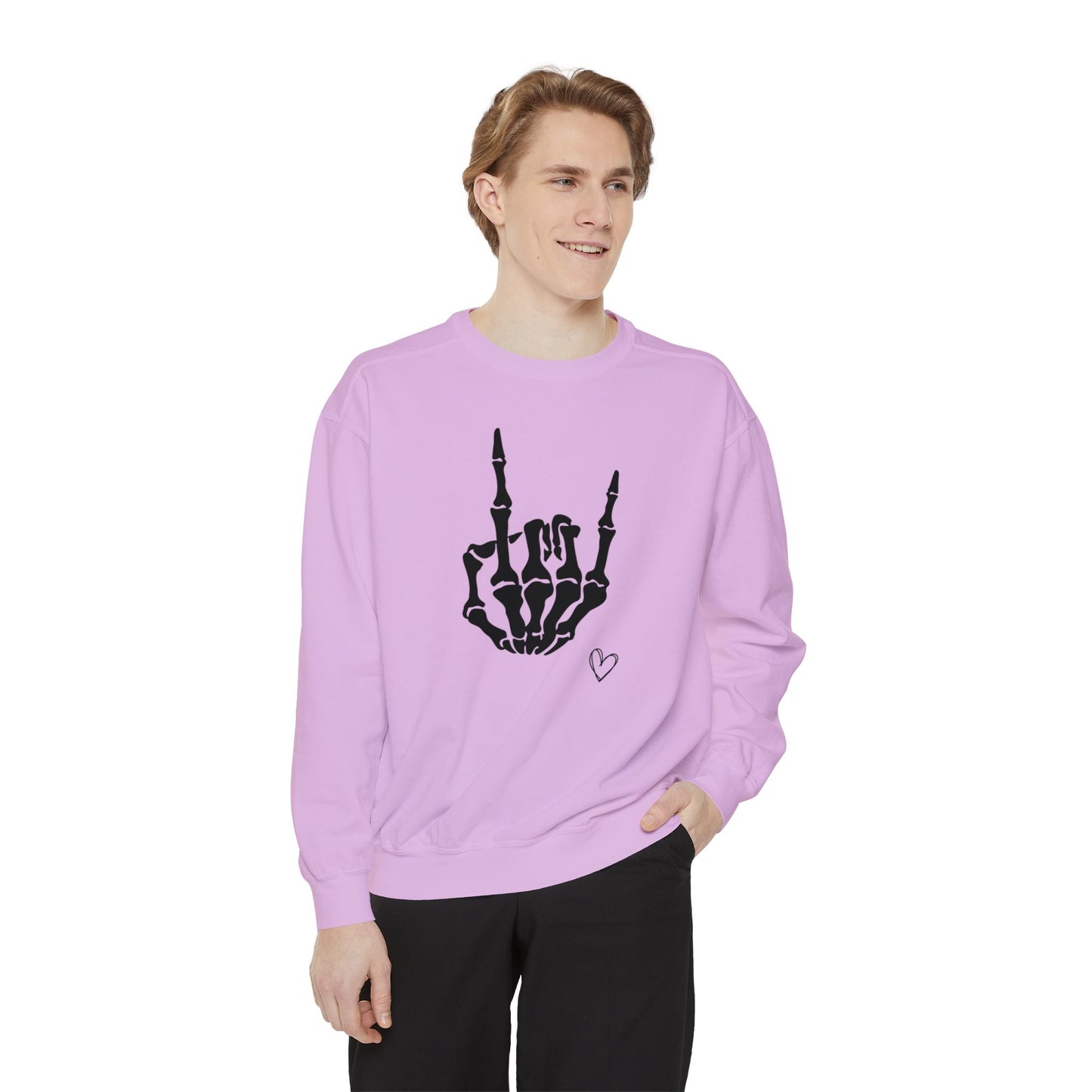Skeleton Hand, Unisex Garment-Dyed Sweatshirt