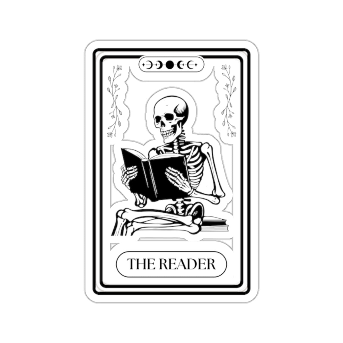 The Reader Tarot Card Sticker, Copy of One More Chapter WB, Kiss-Cut Stickers