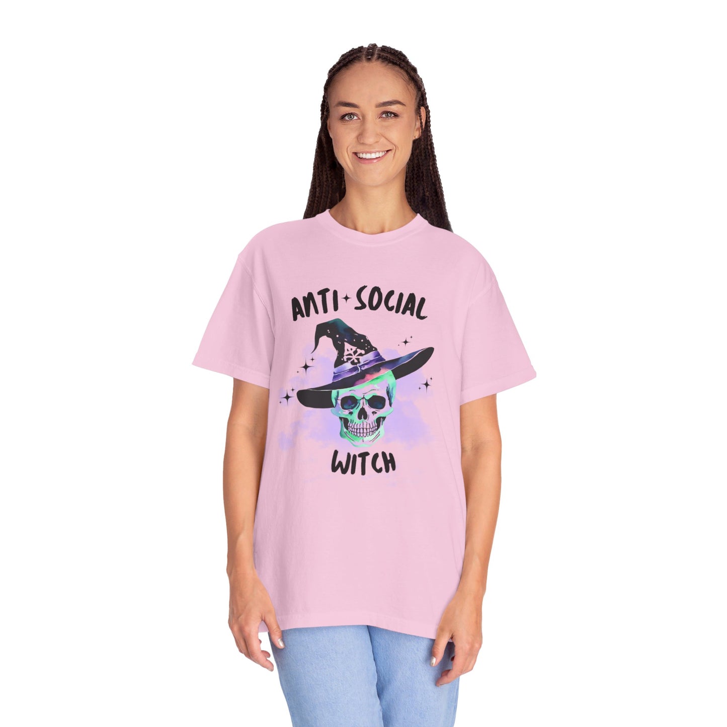 Anti Social Witch, Unisex Garment-Dyed T-shirt