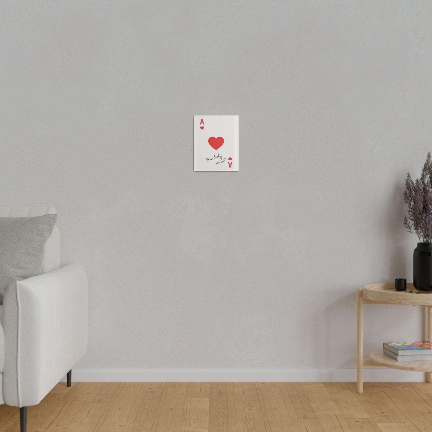How lucky are we? Red, Matte Canvas, Stretched, 0.75"