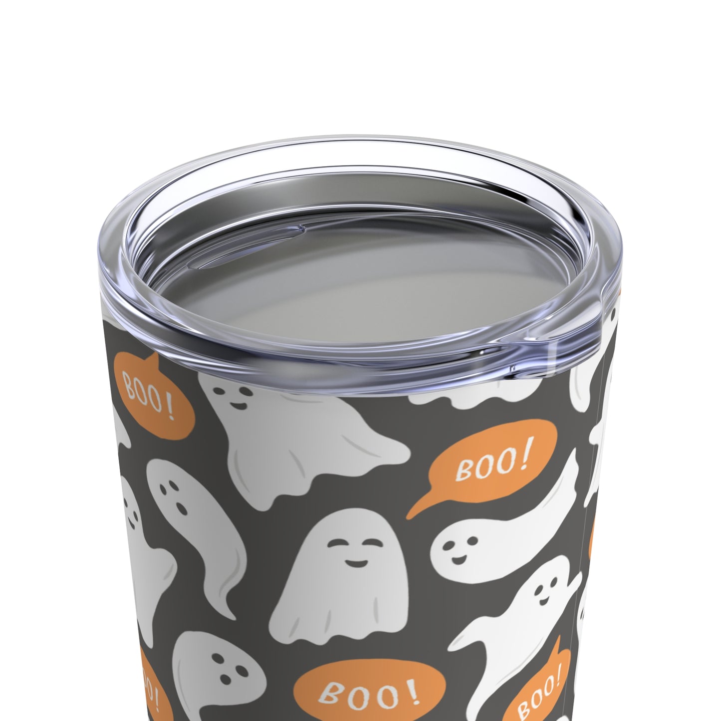 Halloween Ghosts and Pumpkins with Grey background, Tumbler 20oz