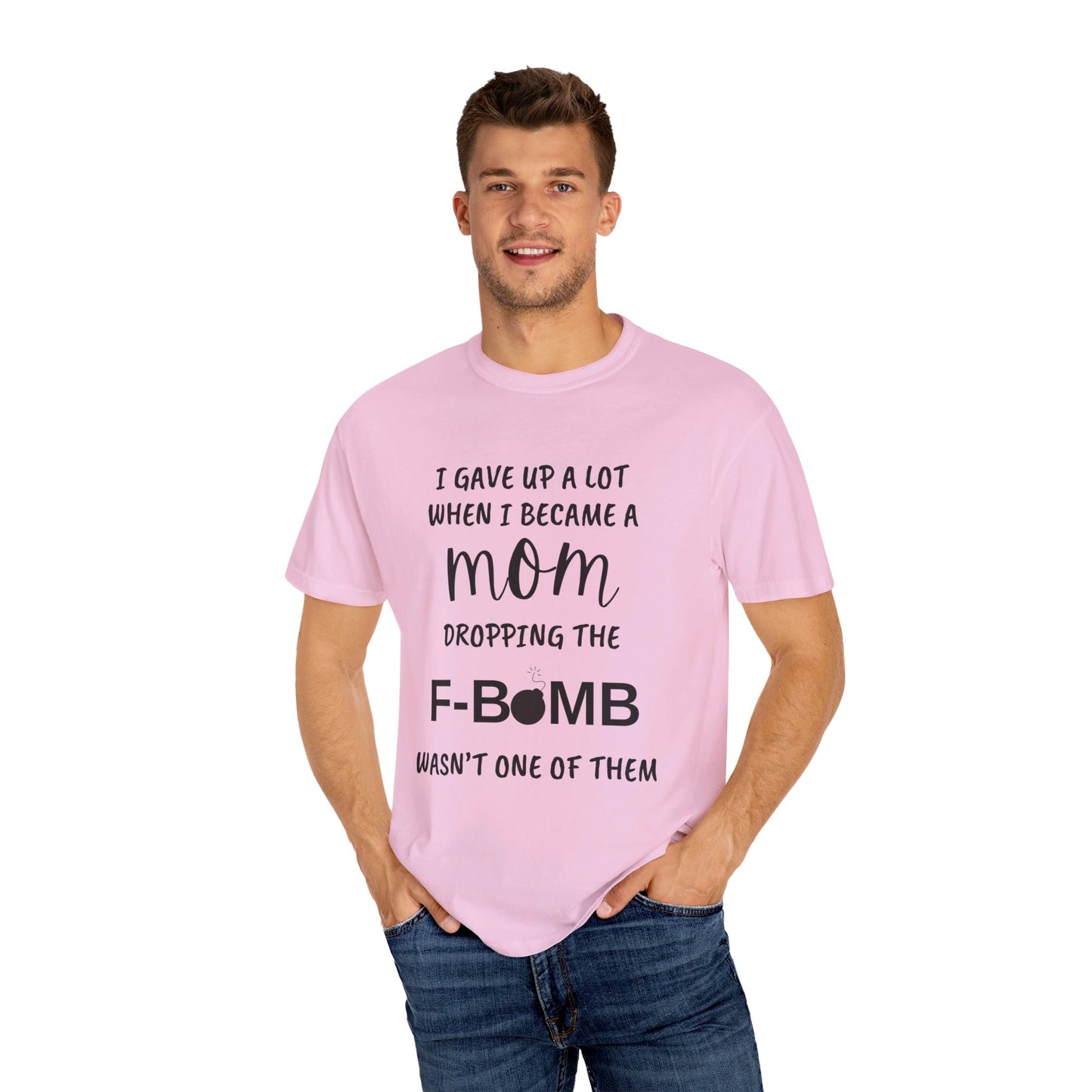 F- BOMB MOM, Unisex Garment-Dyed T-shirt