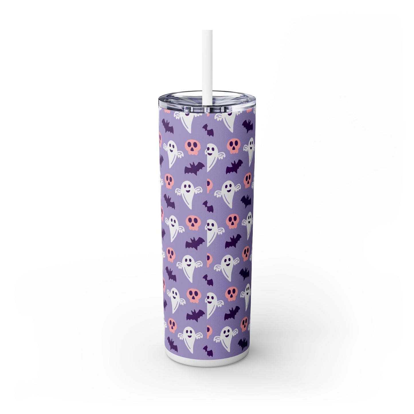 Ghost Bats, Skinny Tumbler with Straw, 20oz