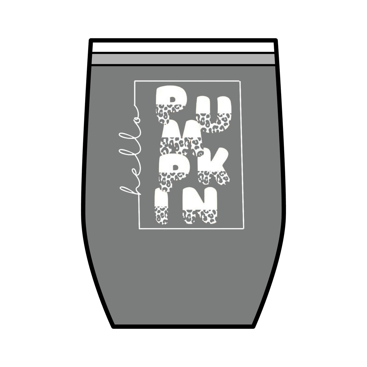 Hello Pumpkin' Wine Tumbler, 12oz.