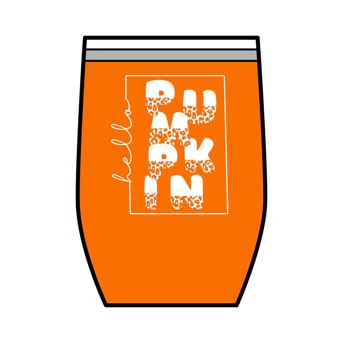 Hello Pumpkin' Wine Tumbler, 12oz.