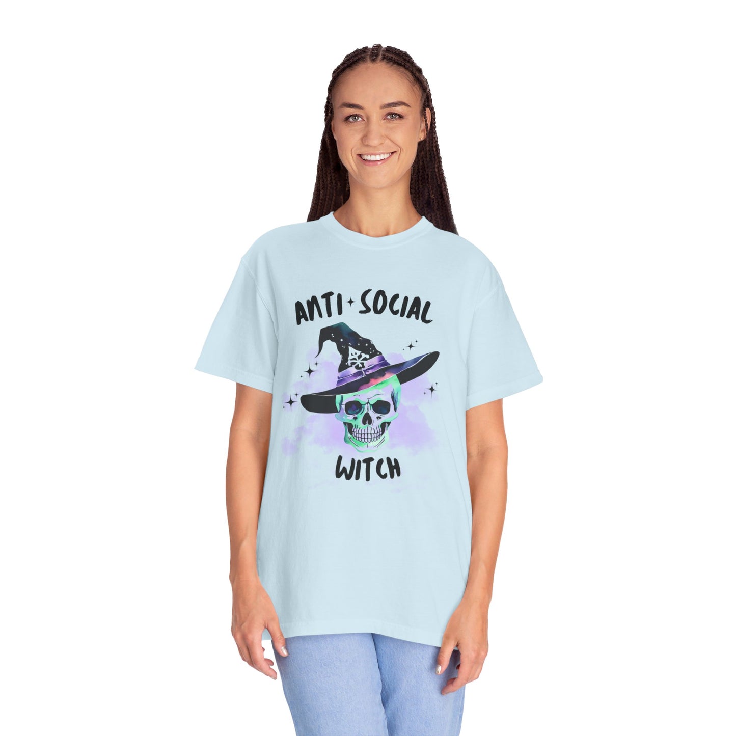 Anti Social Witch, Unisex Garment-Dyed T-shirt