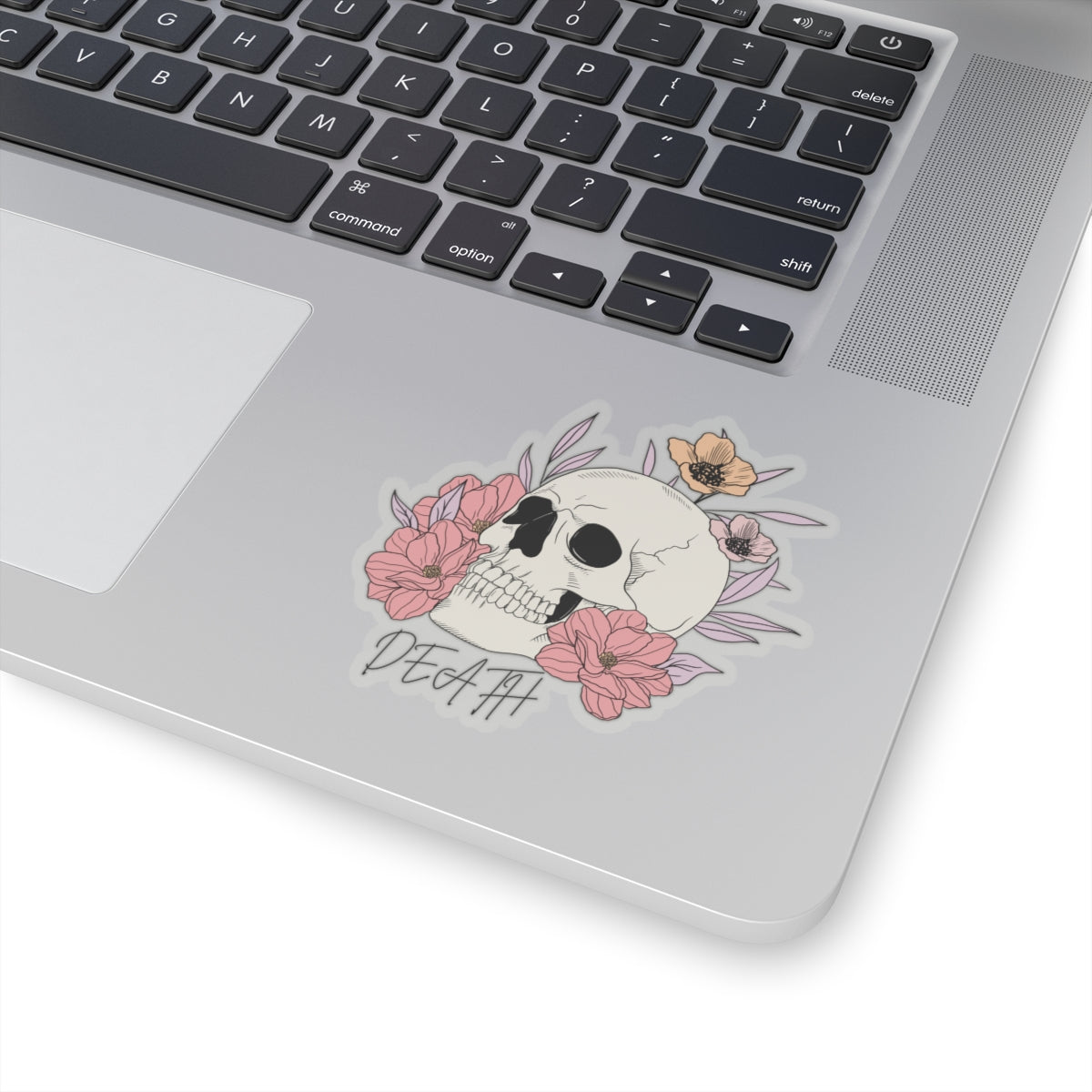 Skull and Flowers Death Sticker, Copy of One More Chapter WB, Kiss-Cut Stickers