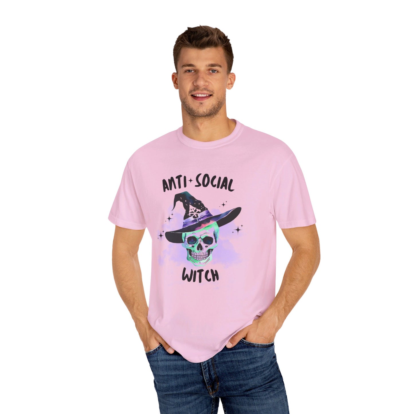 Anti Social Witch, Unisex Garment-Dyed T-shirt