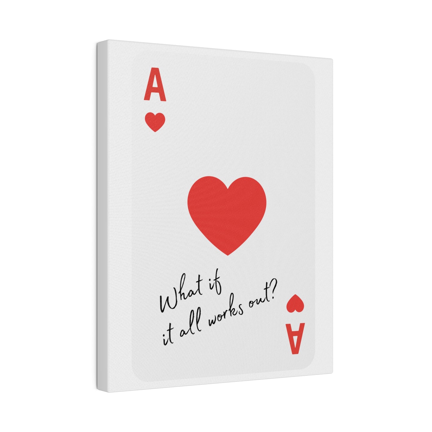 What if it all works out? Red, Matte Canvas, Stretched, 0.75"