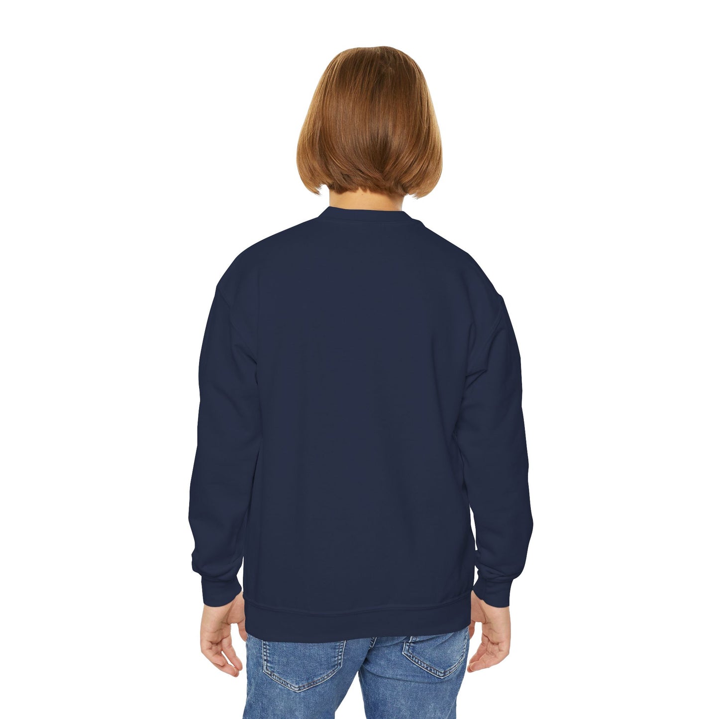 Cute Ghost with Bow, Youth Crewneck Sweatshirt