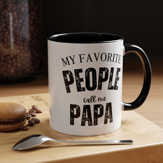 My Favorite People Call Me PAPA, Accent Coffee Mug (11, 15oz)