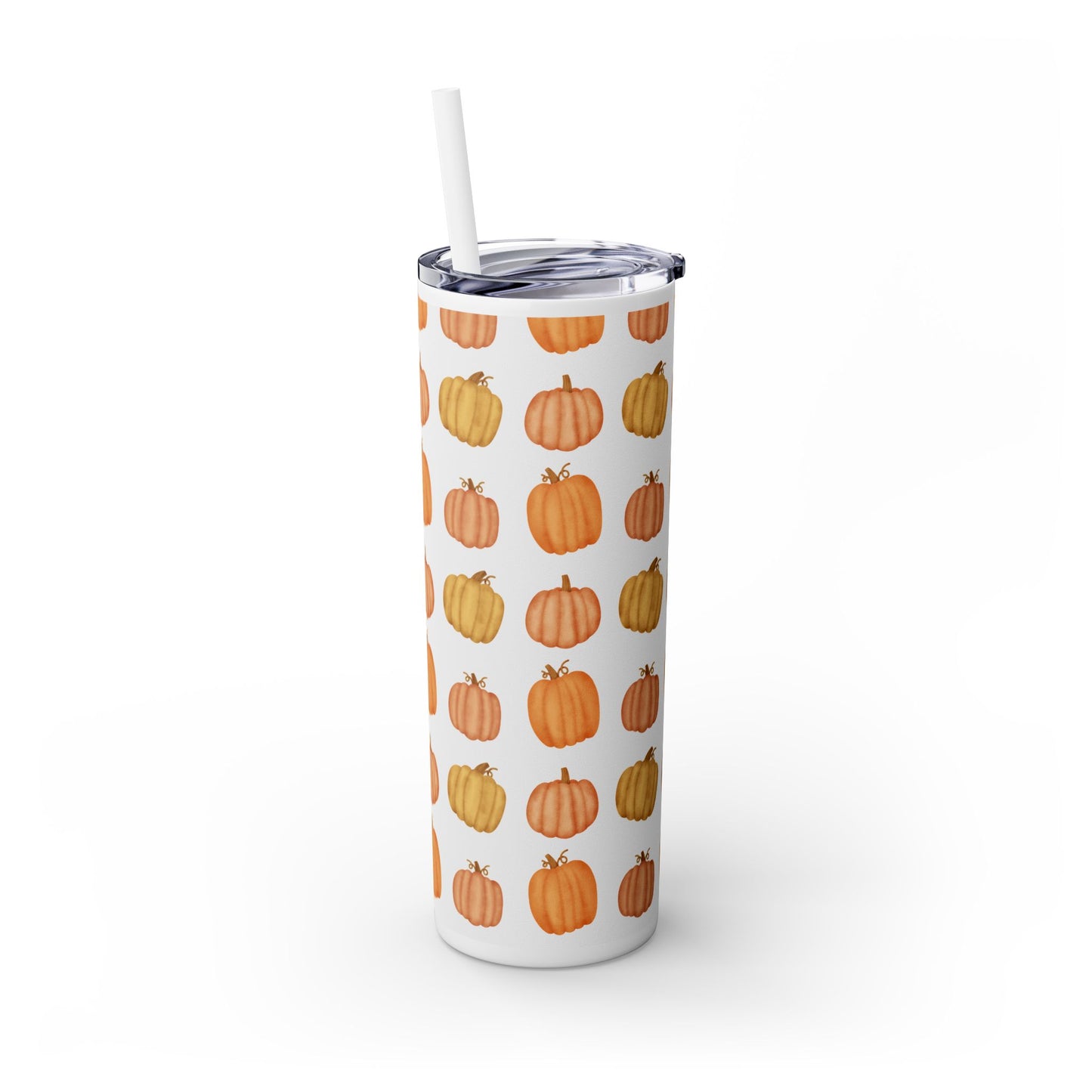 Pumpkin, Skinny Tumbler with Straw, 20oz
