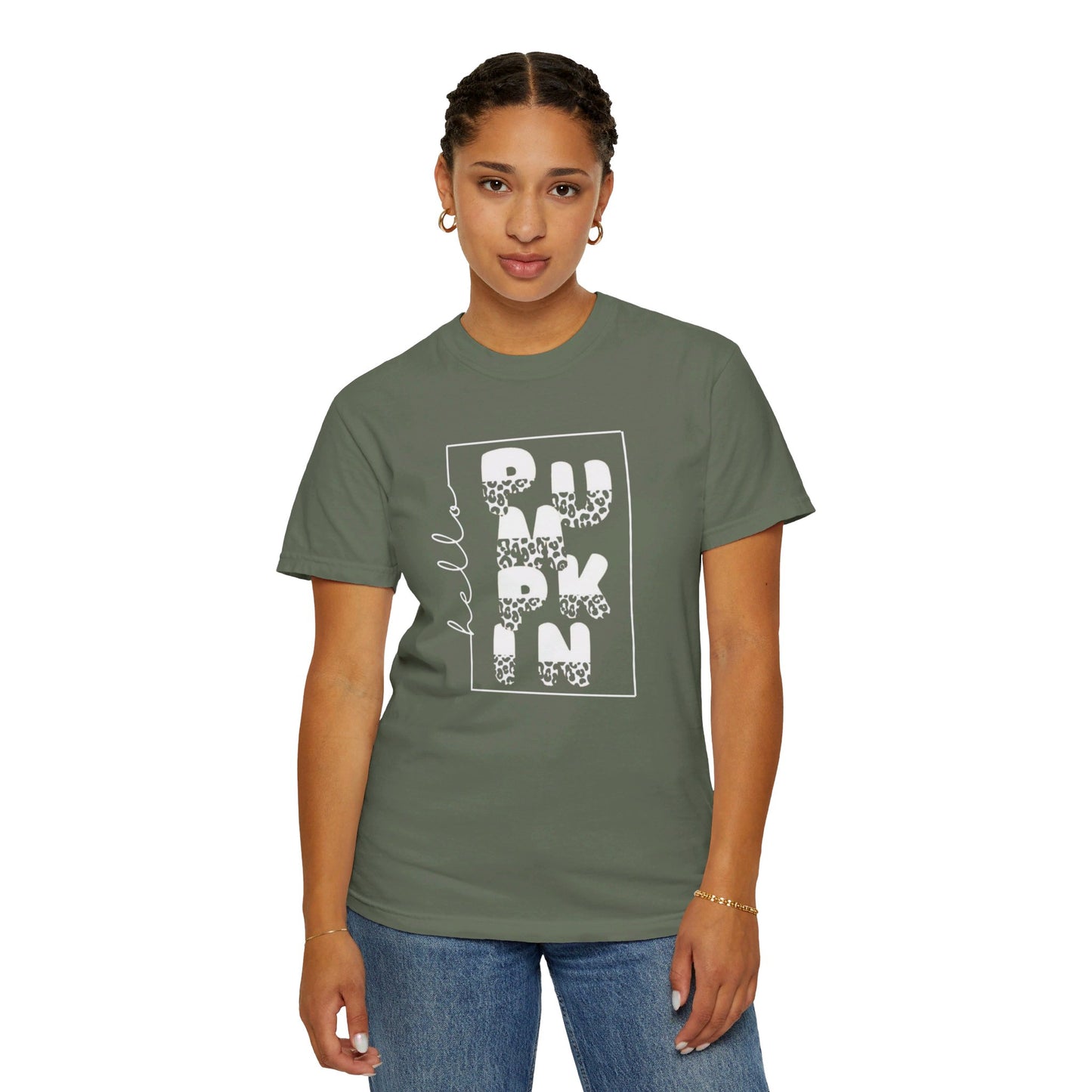 Hello PUMPKIN, Unisex Garment-Dyed T-shirt