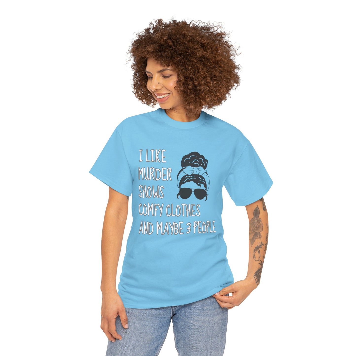 murder shows & comfy clothes, Unisex Heavy Cotton Tee