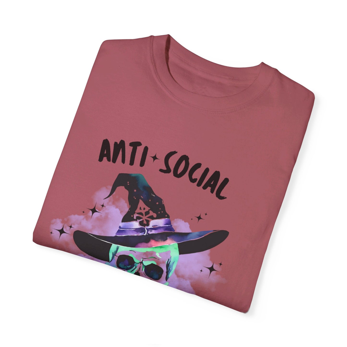 Anti Social Witch, Unisex Garment-Dyed T-shirt