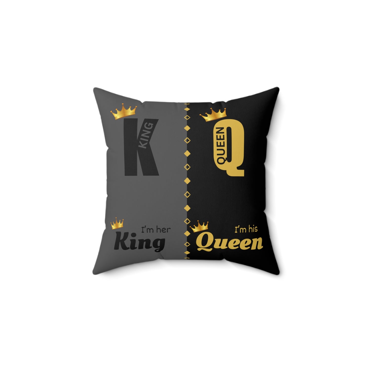 KING and QUEEN, Spun Polyester Square Pillow