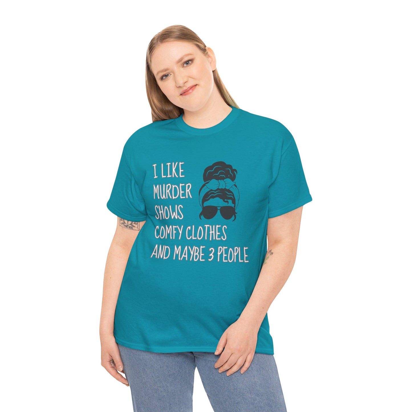 murder shows & comfy clothes, Unisex Heavy Cotton Tee