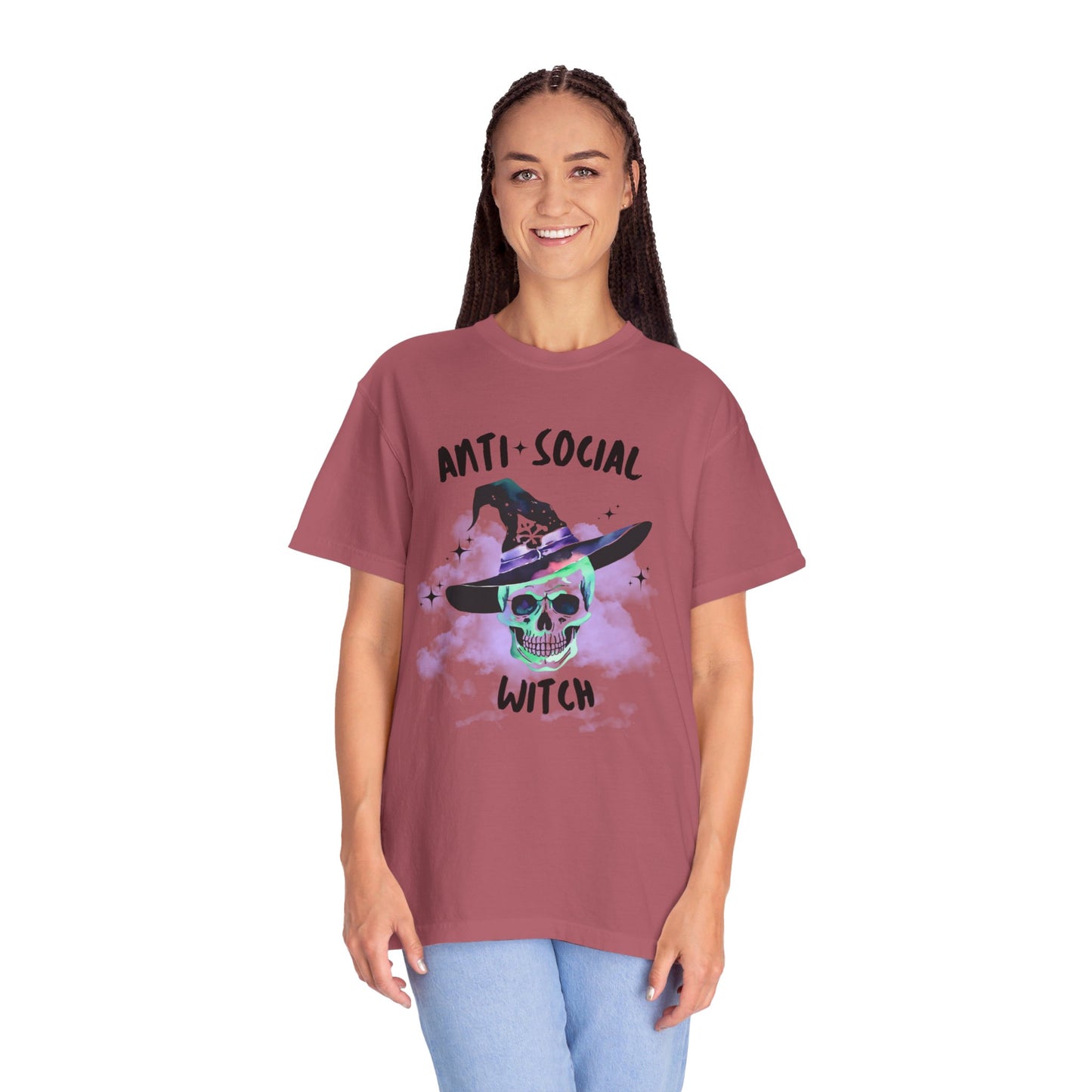 Anti Social Witch, Unisex Garment-Dyed T-shirt