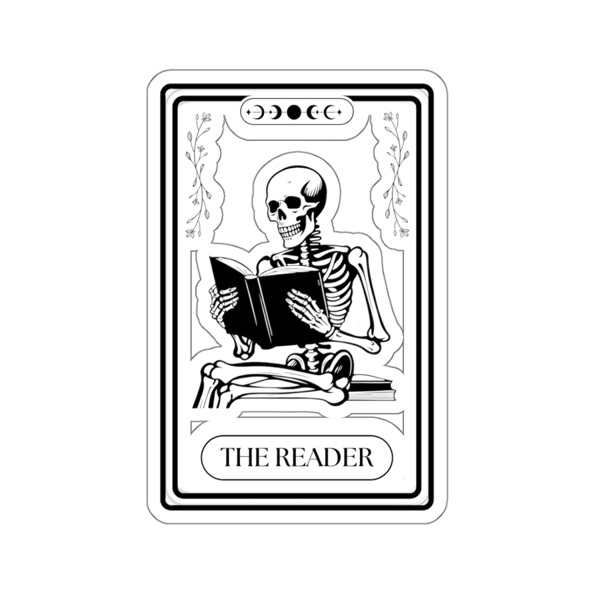 The Reader Tarot Card Sticker, Copy of One More Chapter WB, Kiss-Cut Stickers