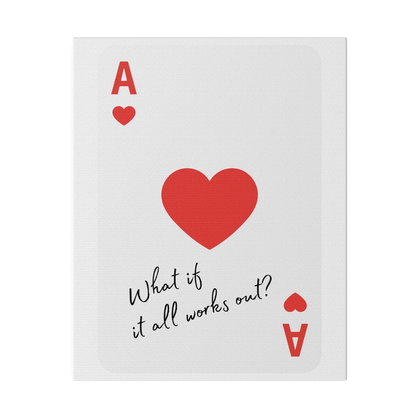 What if it all works out? Red, Matte Canvas, Stretched, 0.75"