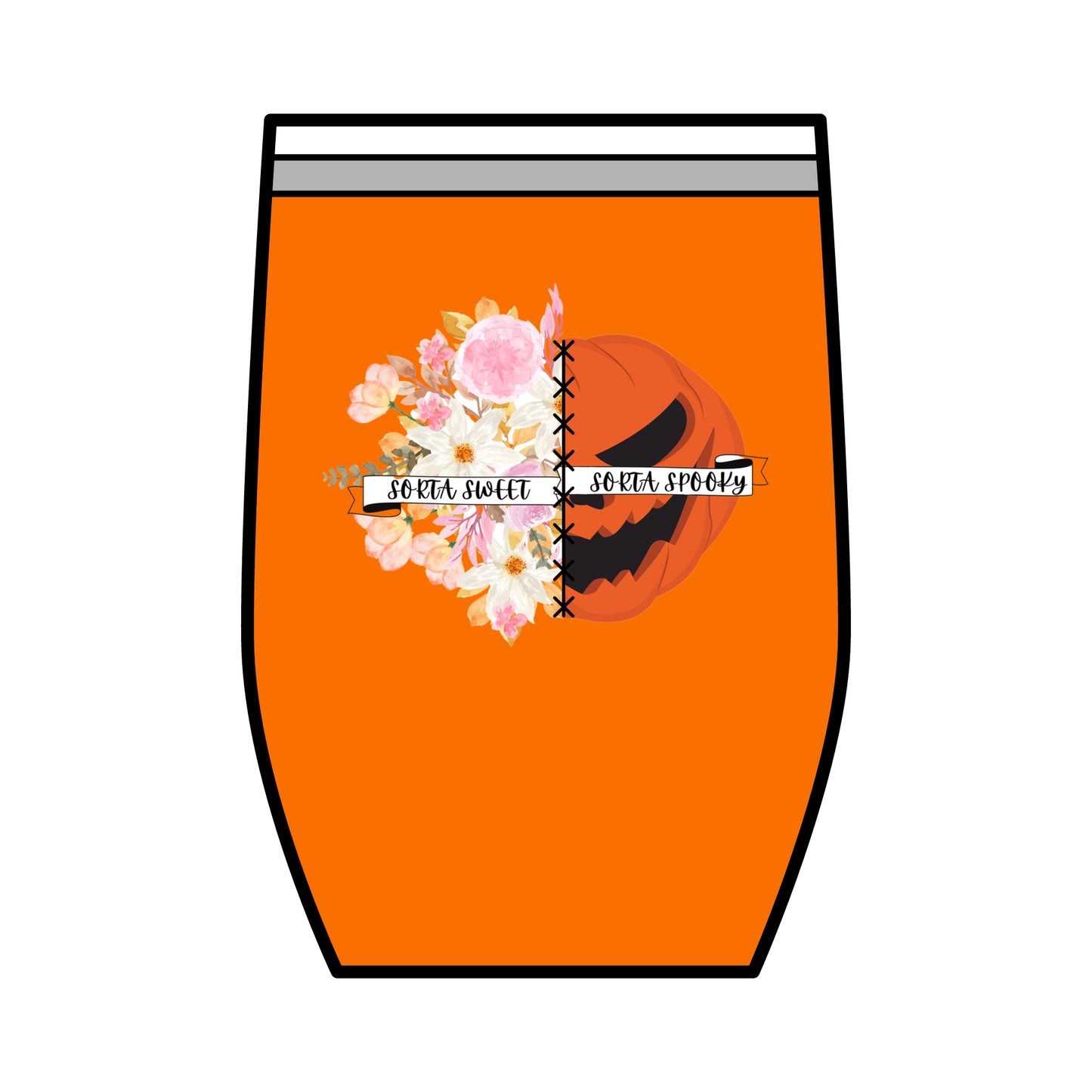 Sorta Sweet, Sorta Spooky, Wine Tumbler, 12oz.