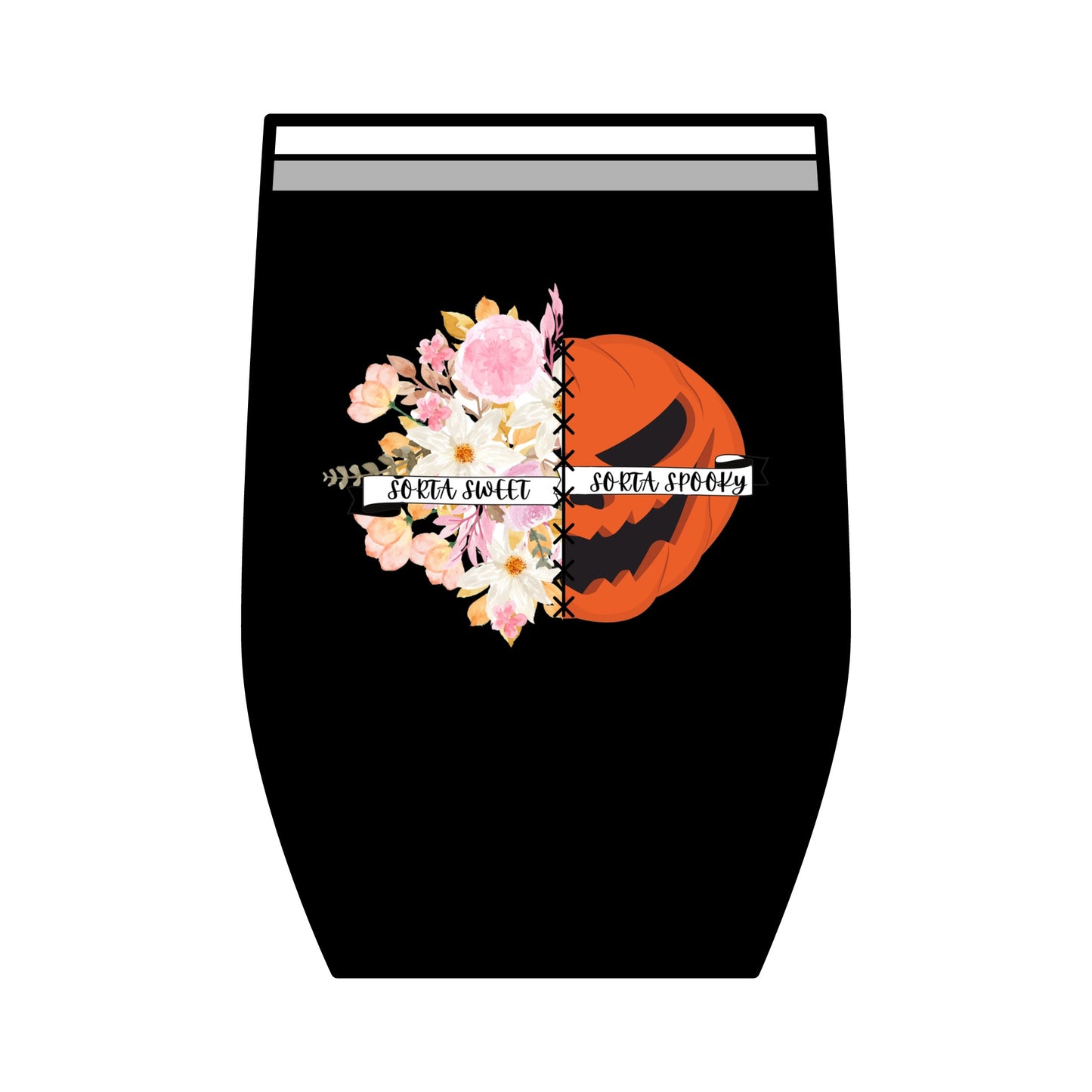 Sorta Sweet, Sorta Spooky, Wine Tumbler, 12oz.
