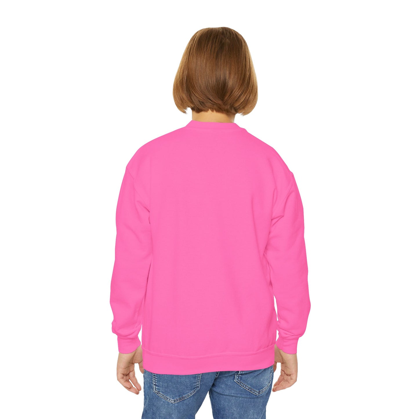 Cute Ghost with Bow, Youth Crewneck Sweatshirt