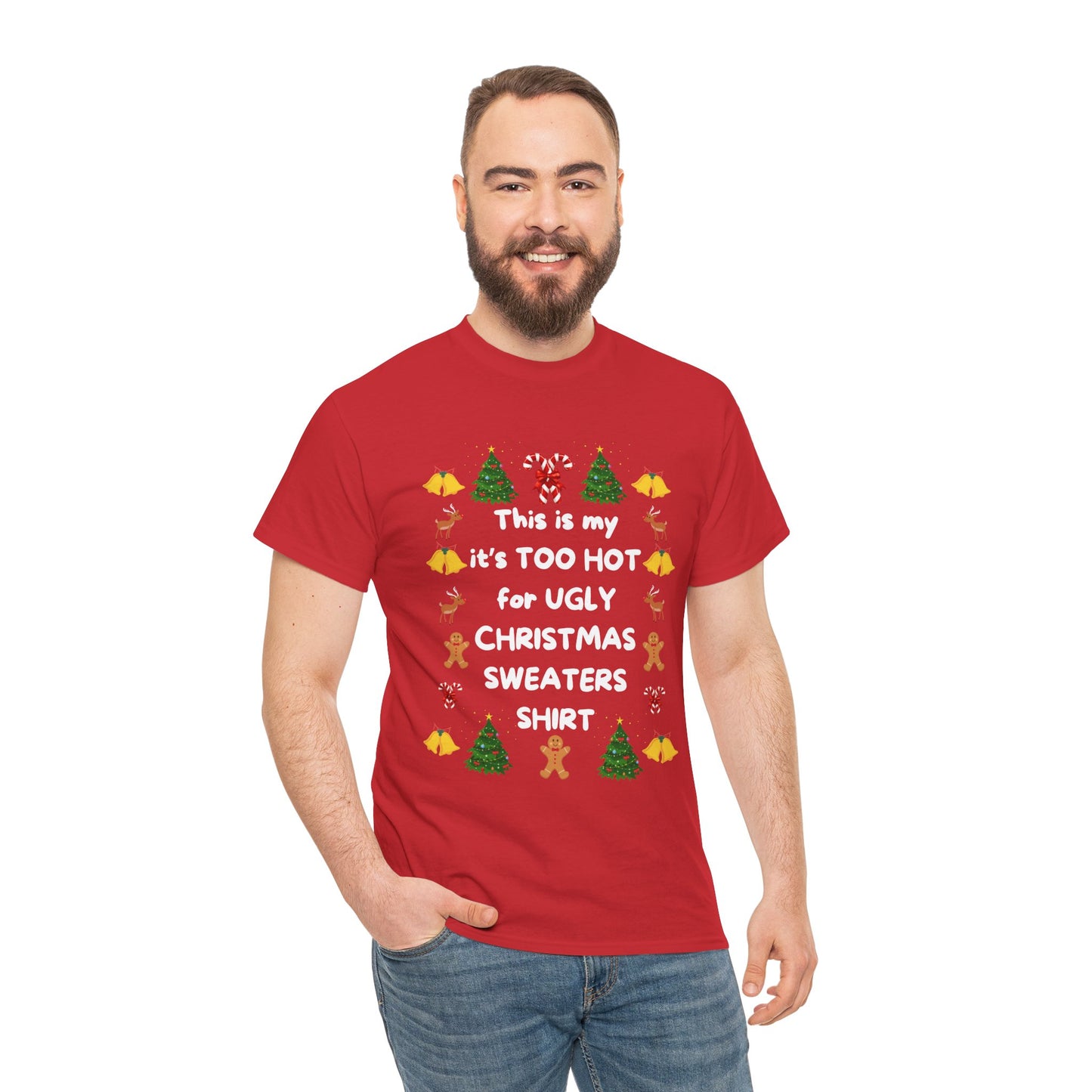 Ugly Sweater T-shirt, Unisex Heavy Cotton Tee
