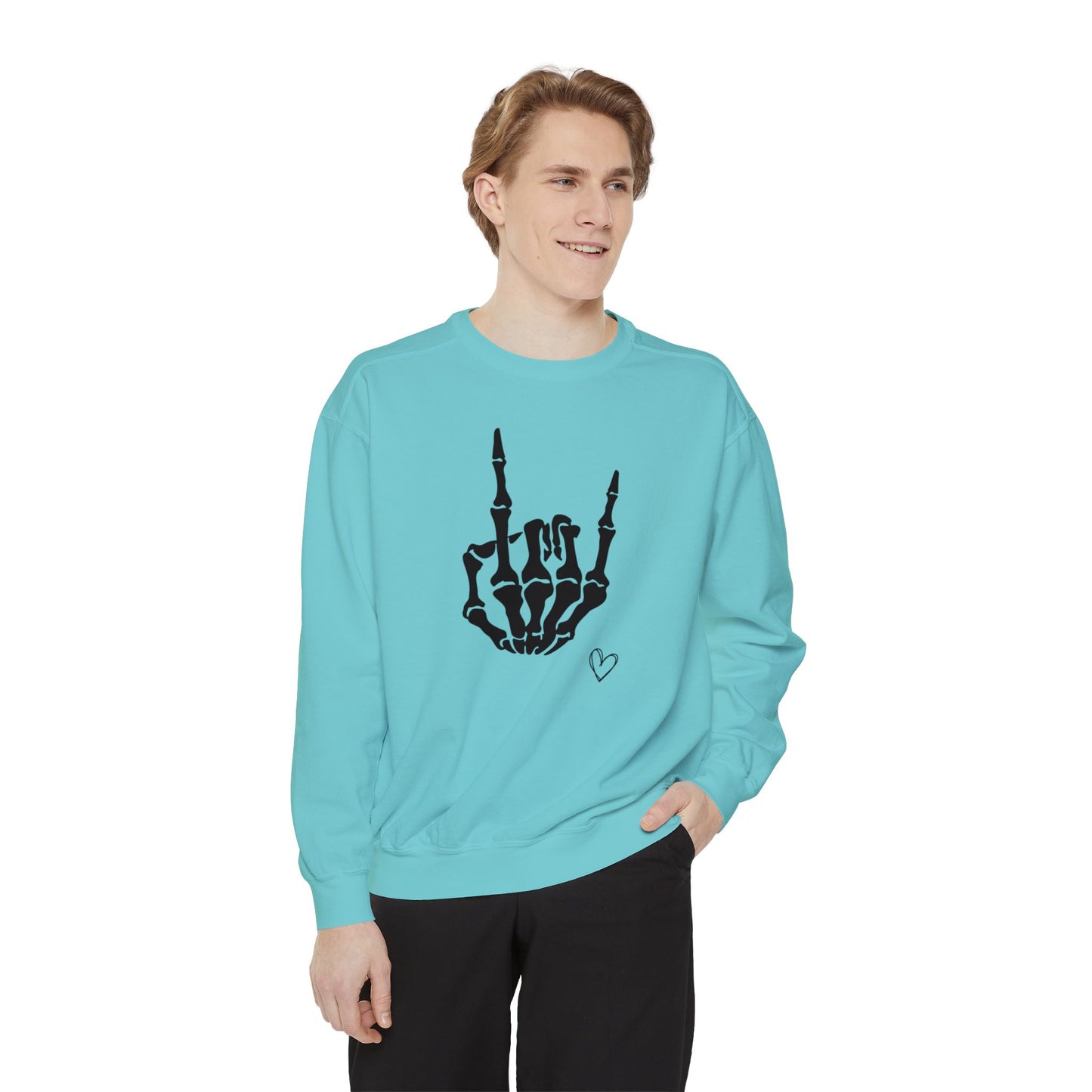 Skeleton Hand, Unisex Garment-Dyed Sweatshirt