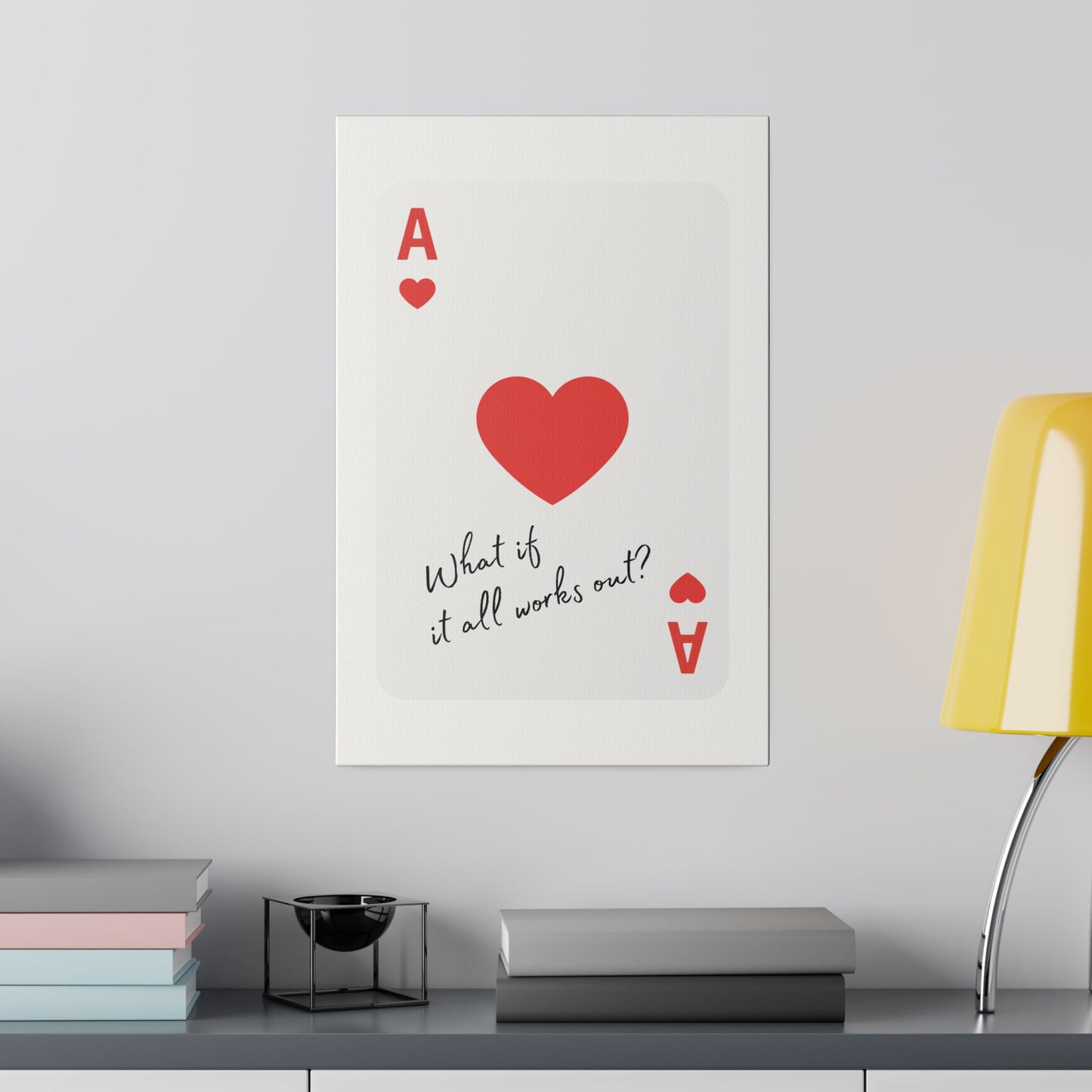 What if it all works out? Red, Matte Canvas, Stretched, 0.75"
