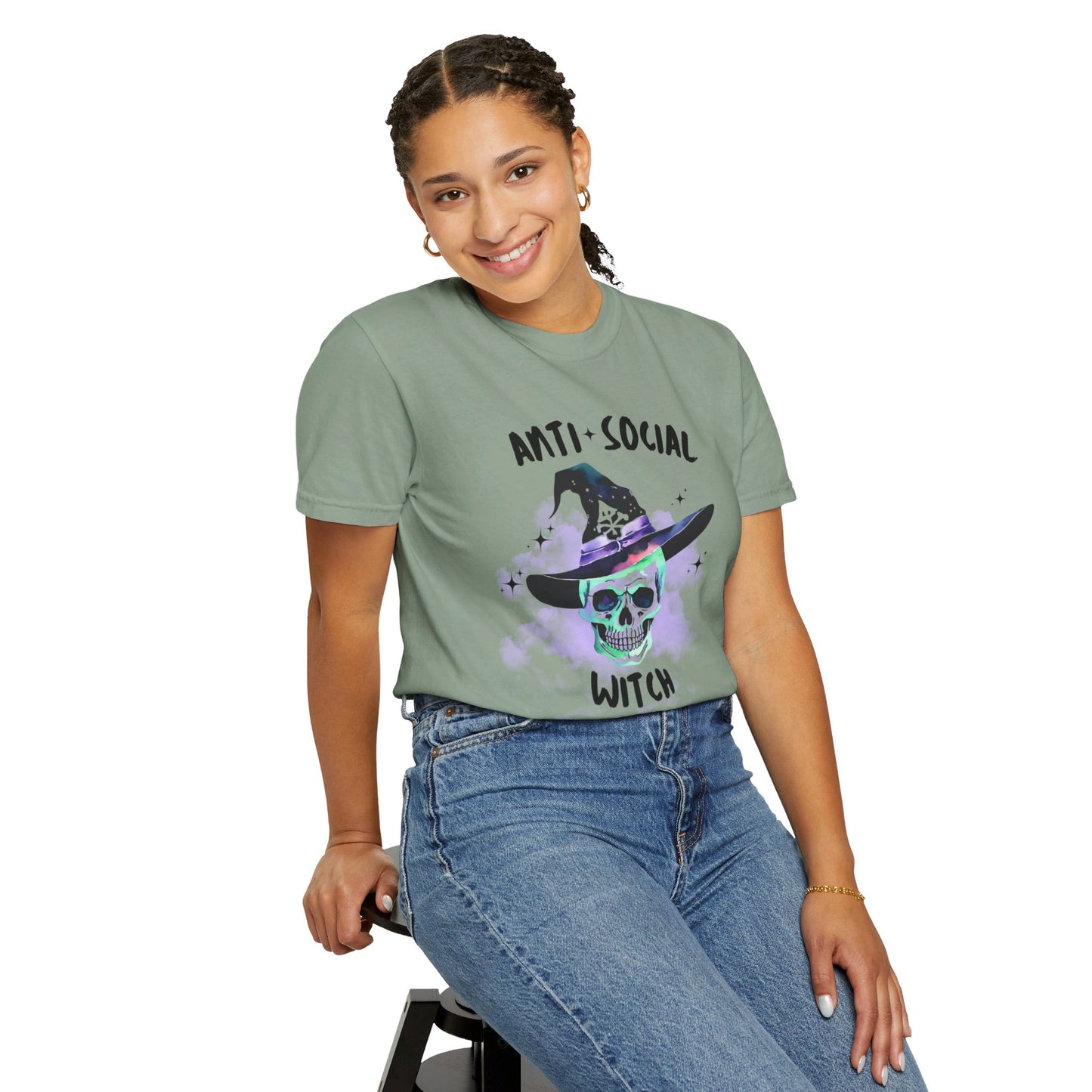 Anti Social Witch, Unisex Garment-Dyed T-shirt
