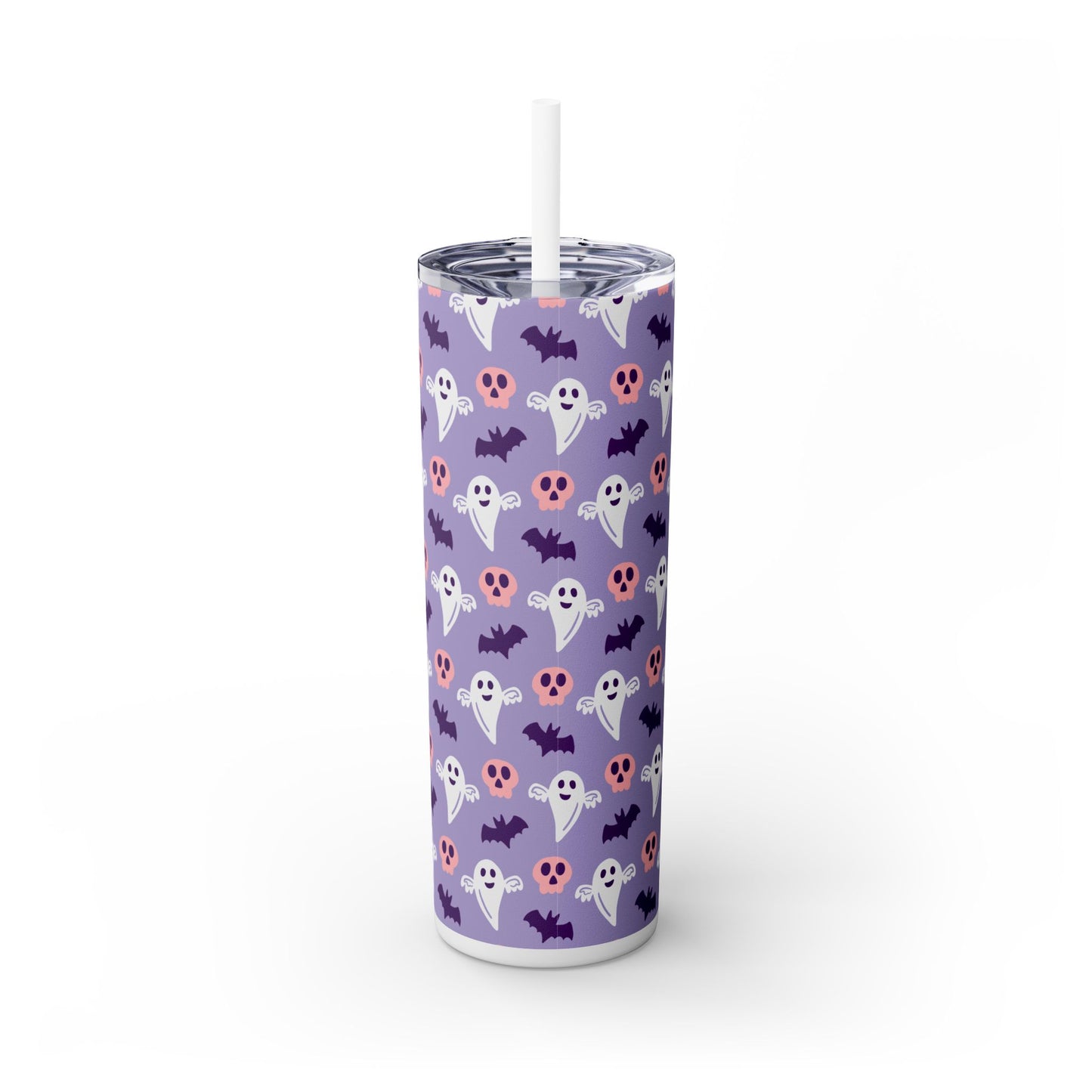 Ghost Bats, Skinny Tumbler with Straw, 20oz