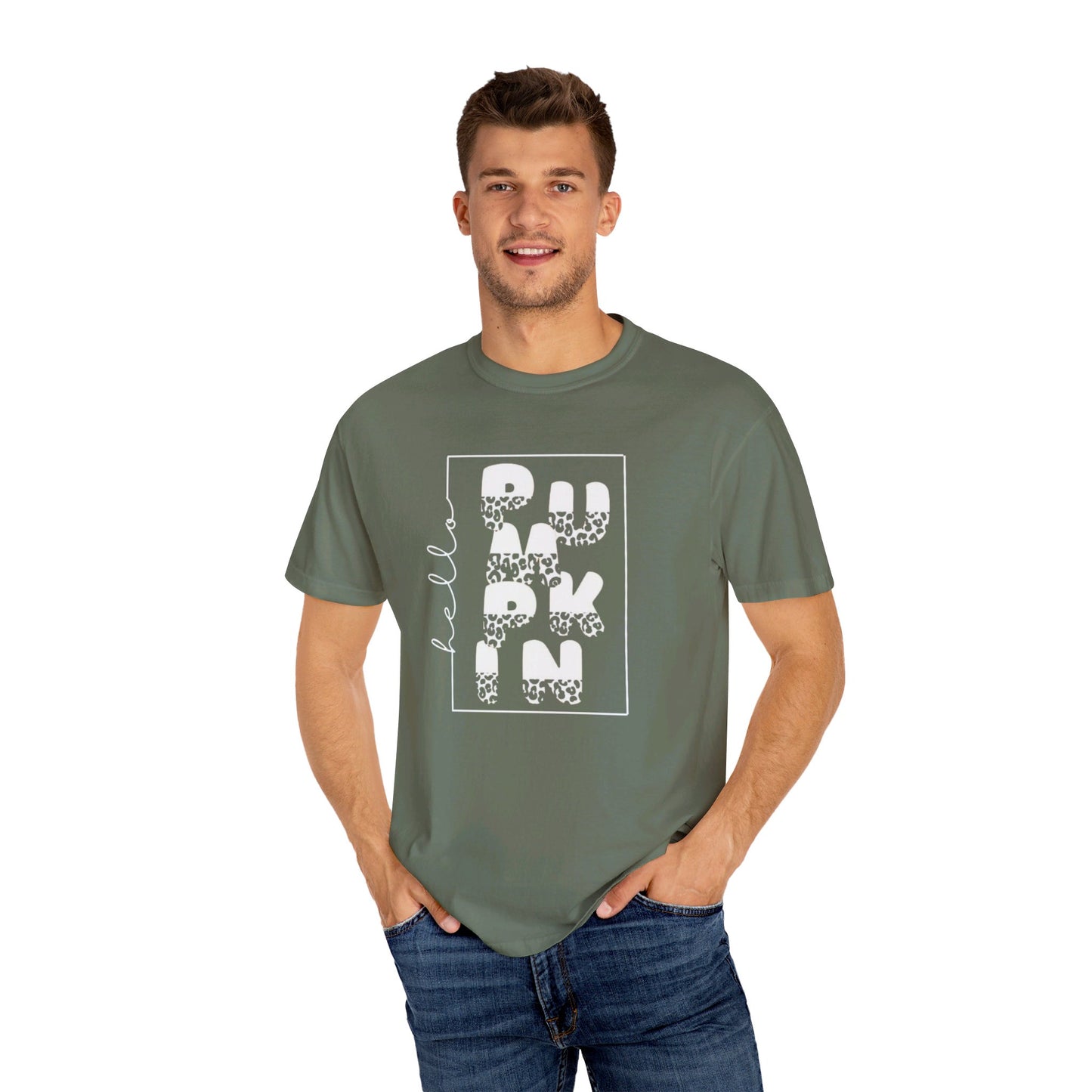Hello PUMPKIN, Unisex Garment-Dyed T-shirt