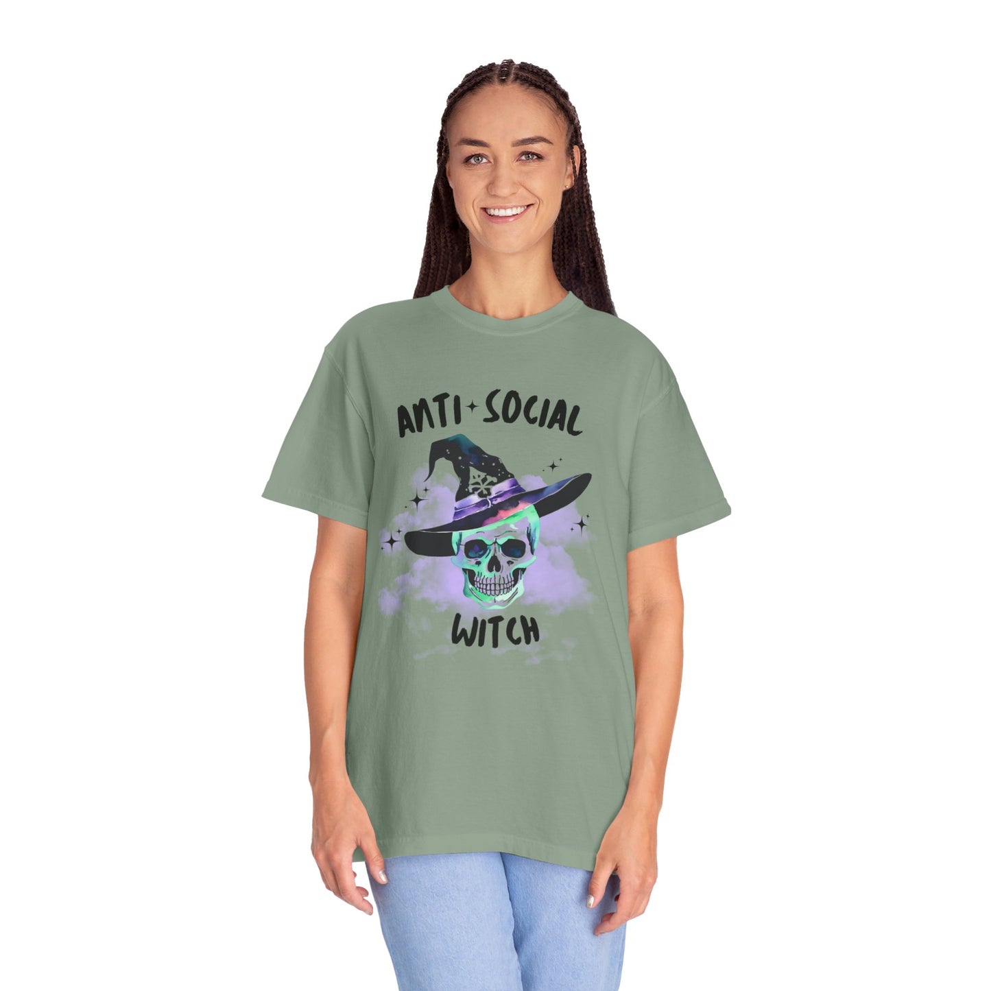 Anti Social Witch, Unisex Garment-Dyed T-shirt