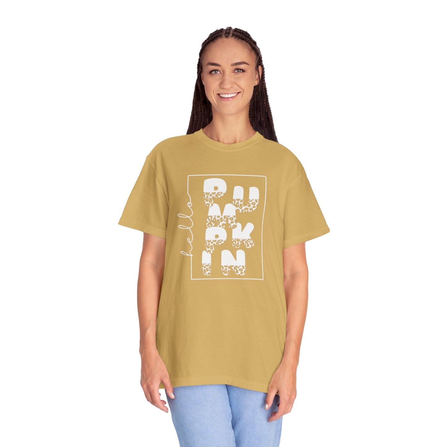 Hello PUMPKIN, Unisex Garment-Dyed T-shirt
