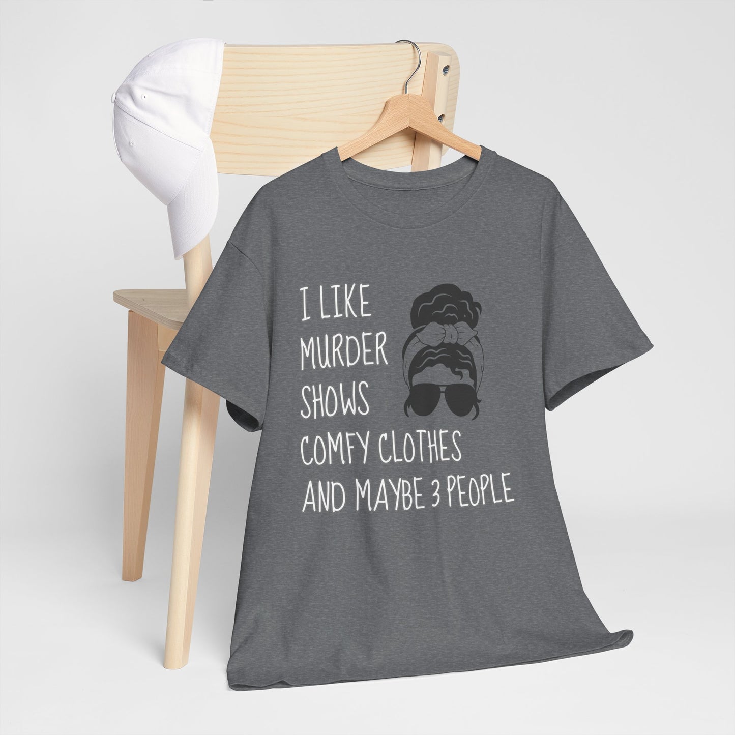 murder shows & comfy clothes, Unisex Heavy Cotton Tee