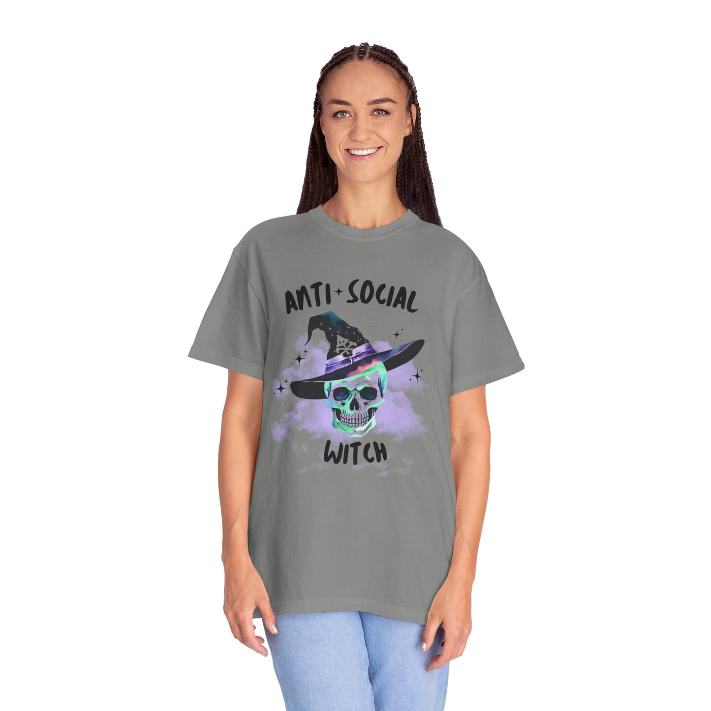 Anti Social Witch, Unisex Garment-Dyed T-shirt