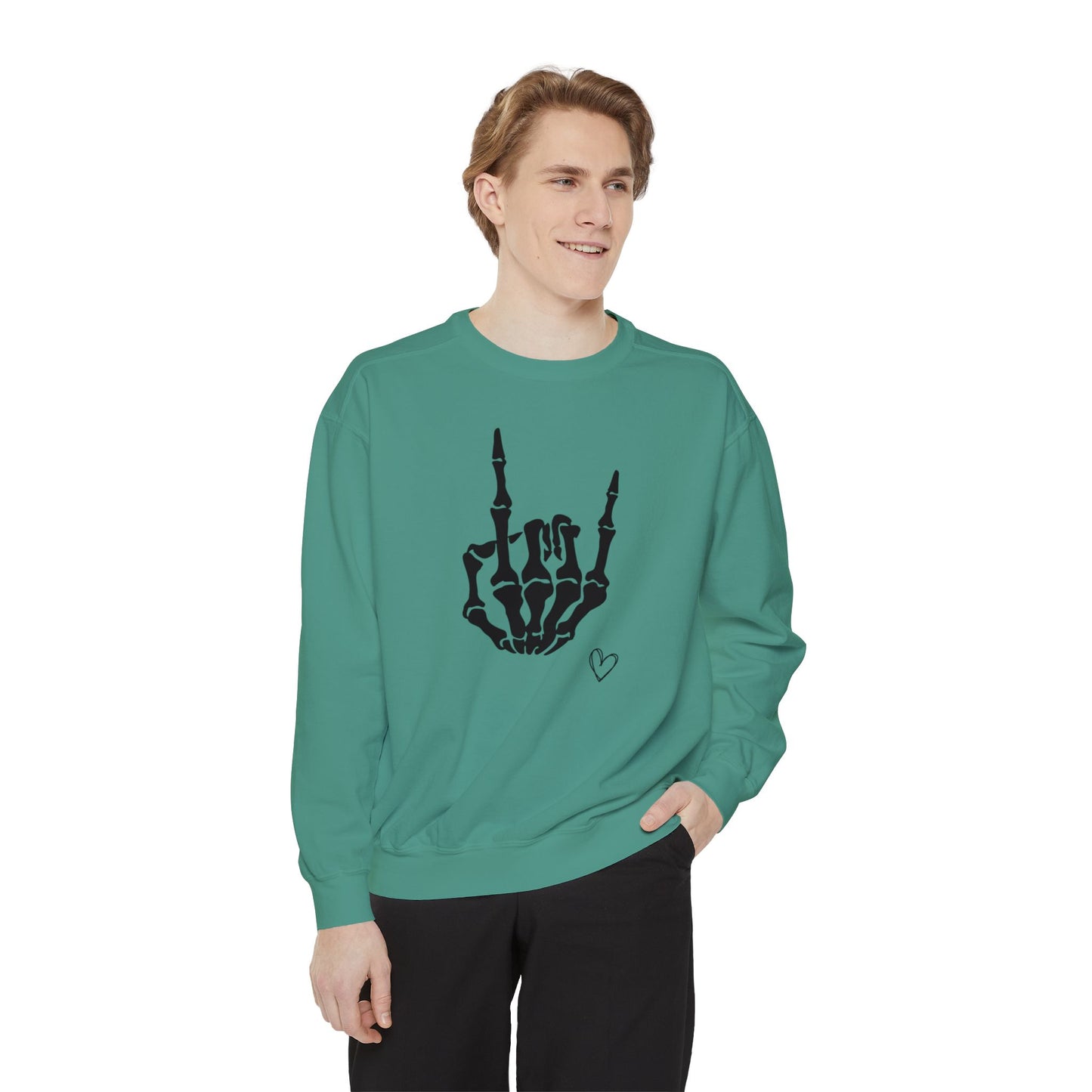 Skeleton Hand, Unisex Garment-Dyed Sweatshirt