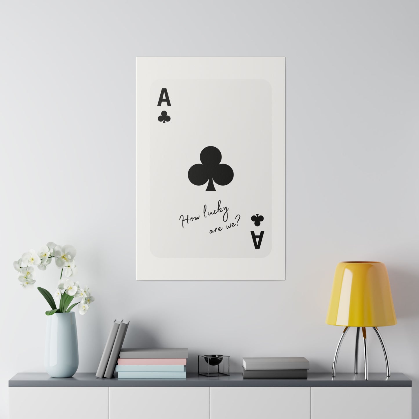 How lucky are we? black Matte Canvas, Stretched, 0.75"