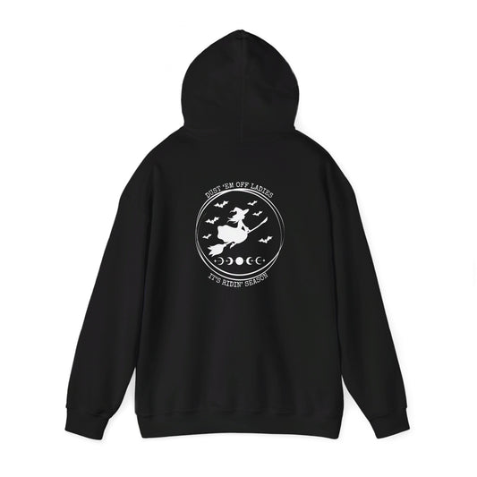 Dust 'Em Off Ladies It's Ridin' Season WFB, Unisex Heavy Blend™ Hooded Sweatshirt