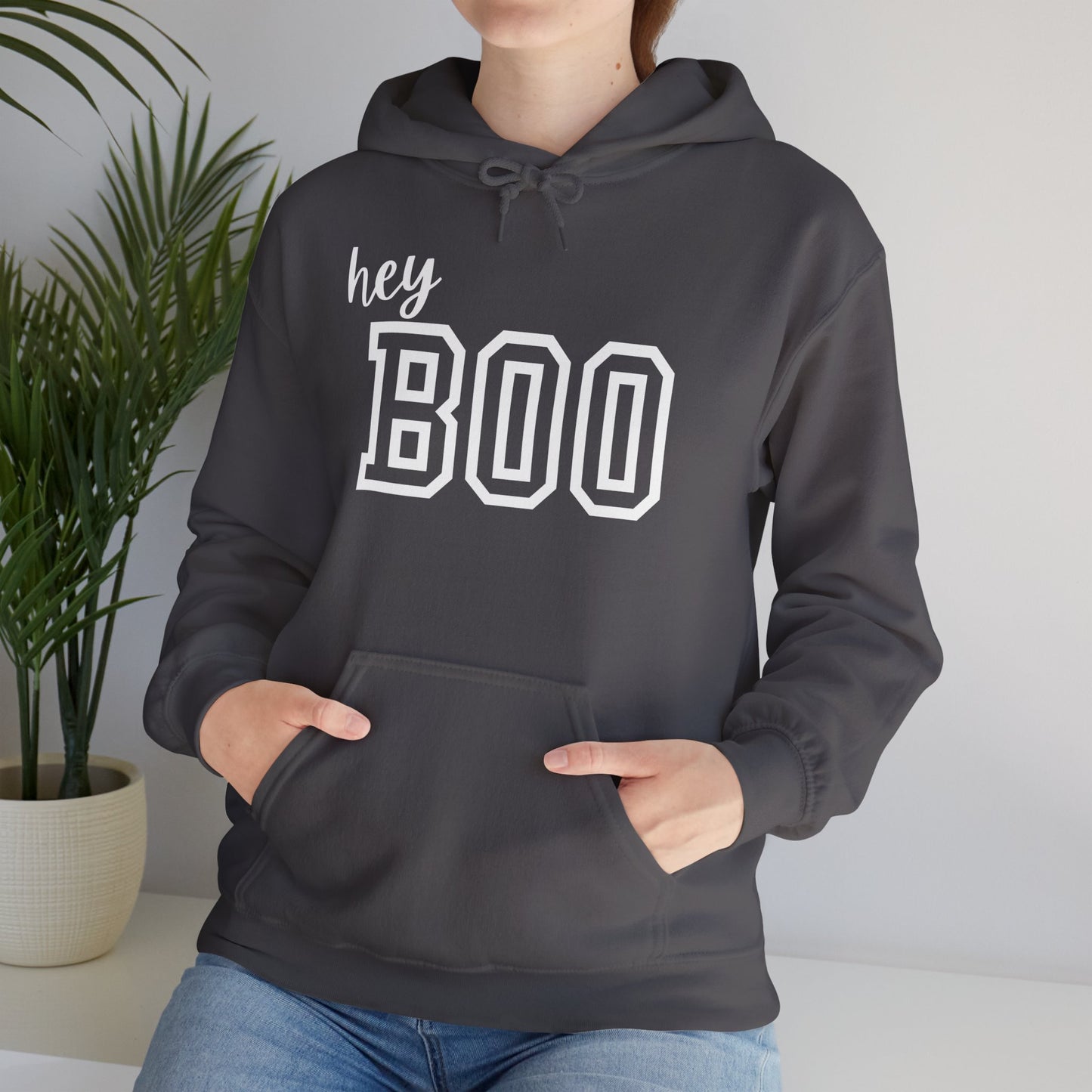 hey BOO Unisex Heavy Blend™ Hooded Sweatshirt