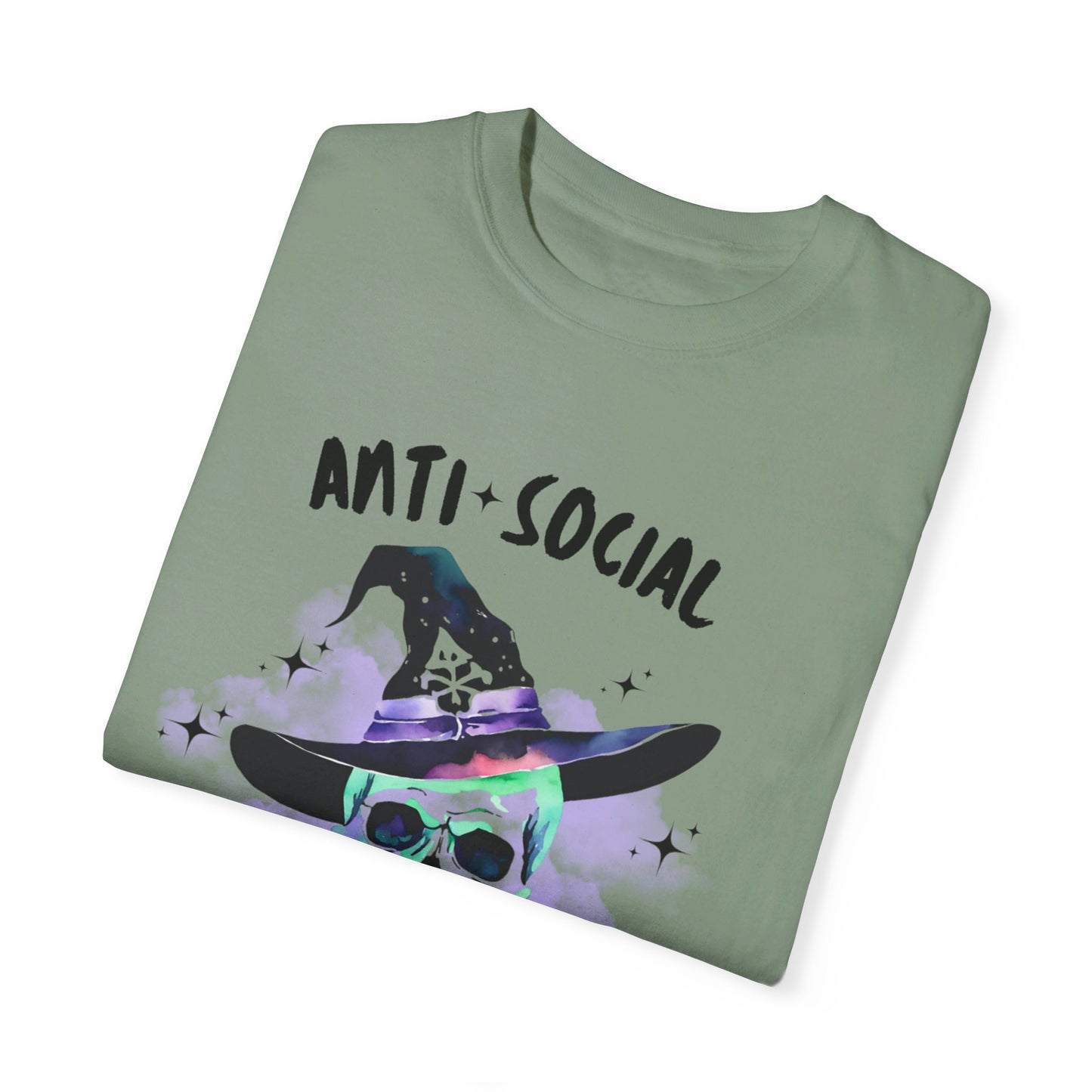 Anti Social Witch, Unisex Garment-Dyed T-shirt