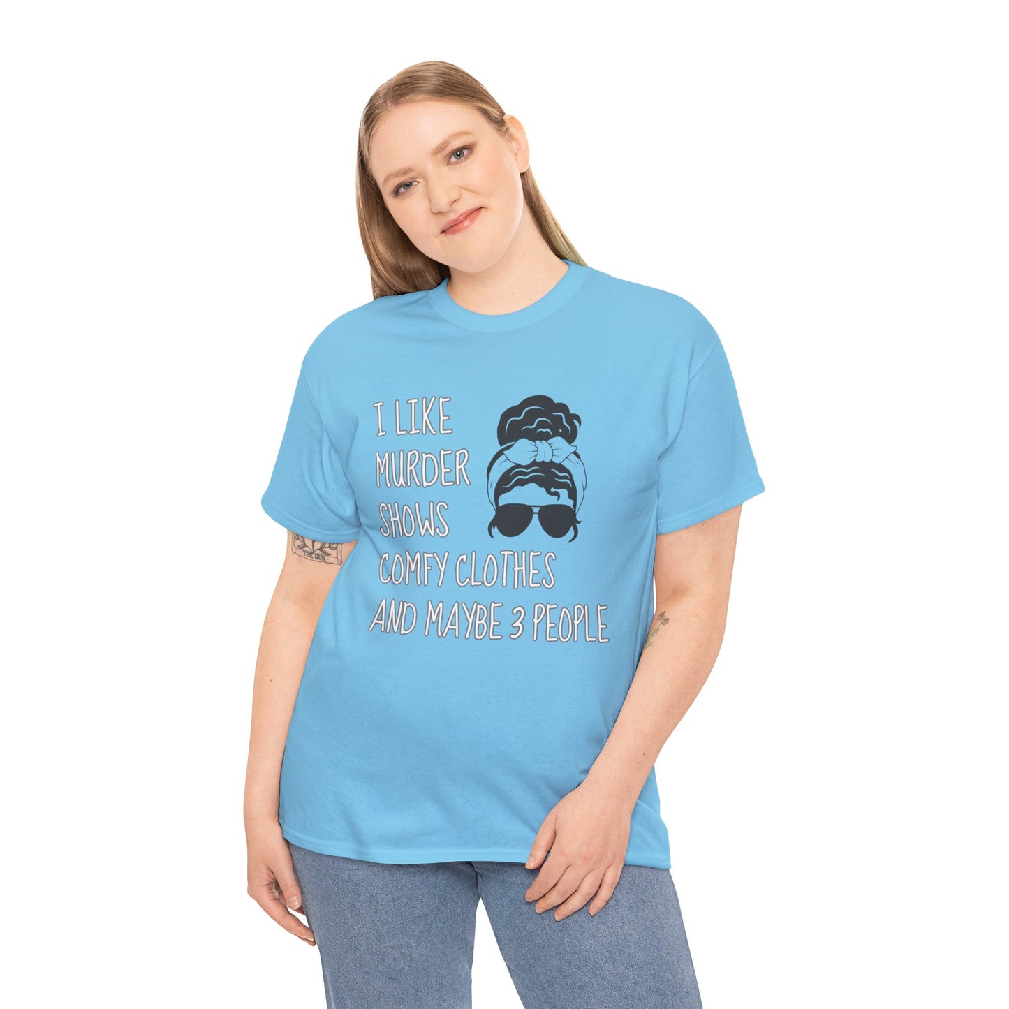 murder shows & comfy clothes, Unisex Heavy Cotton Tee