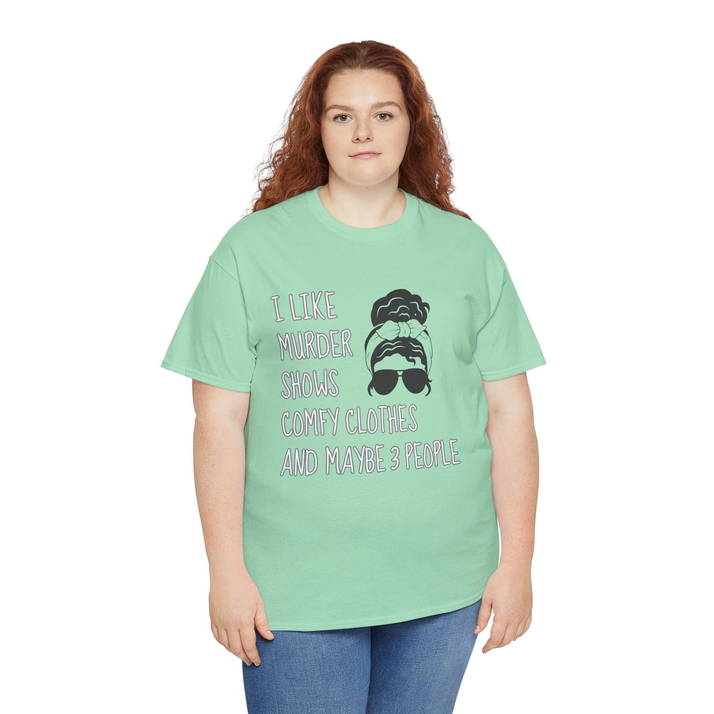 murder shows & comfy clothes, Unisex Heavy Cotton Tee