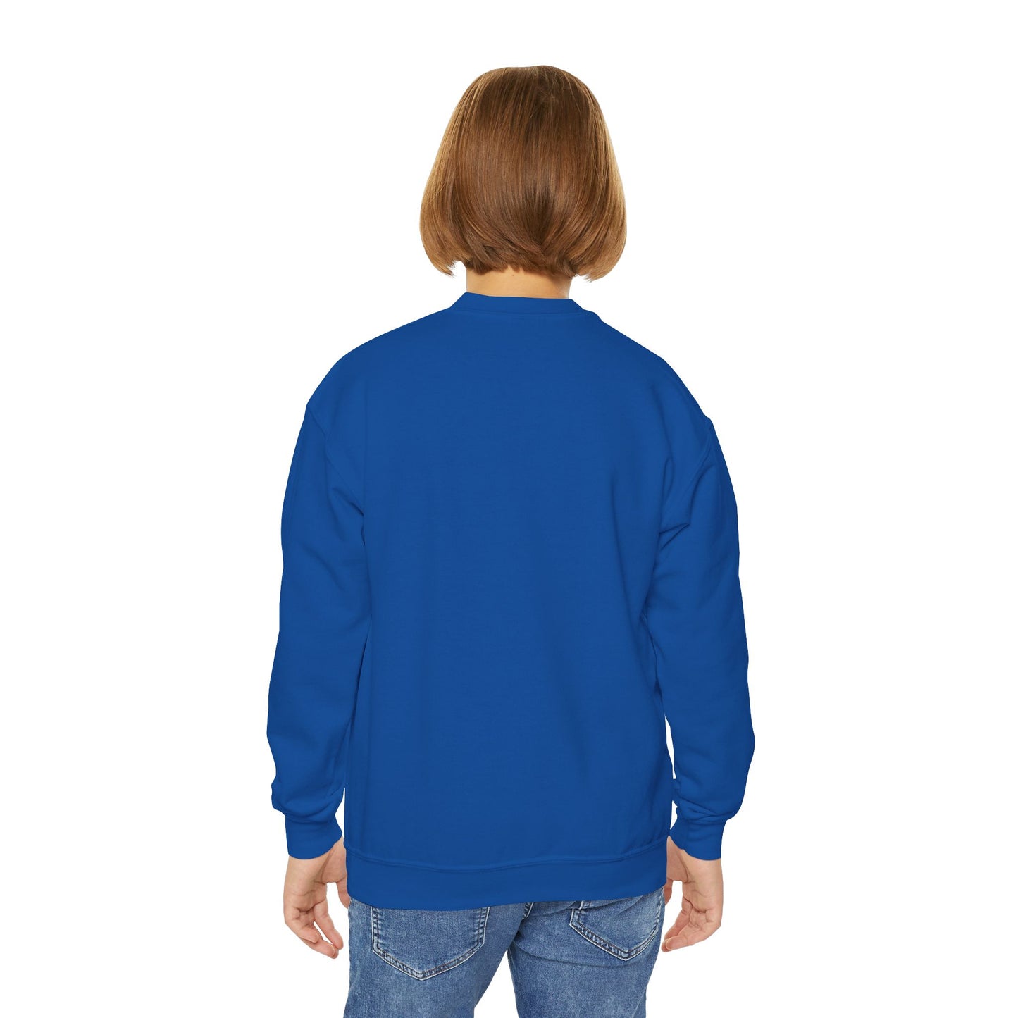Cute Ghost with Bow, Youth Crewneck Sweatshirt